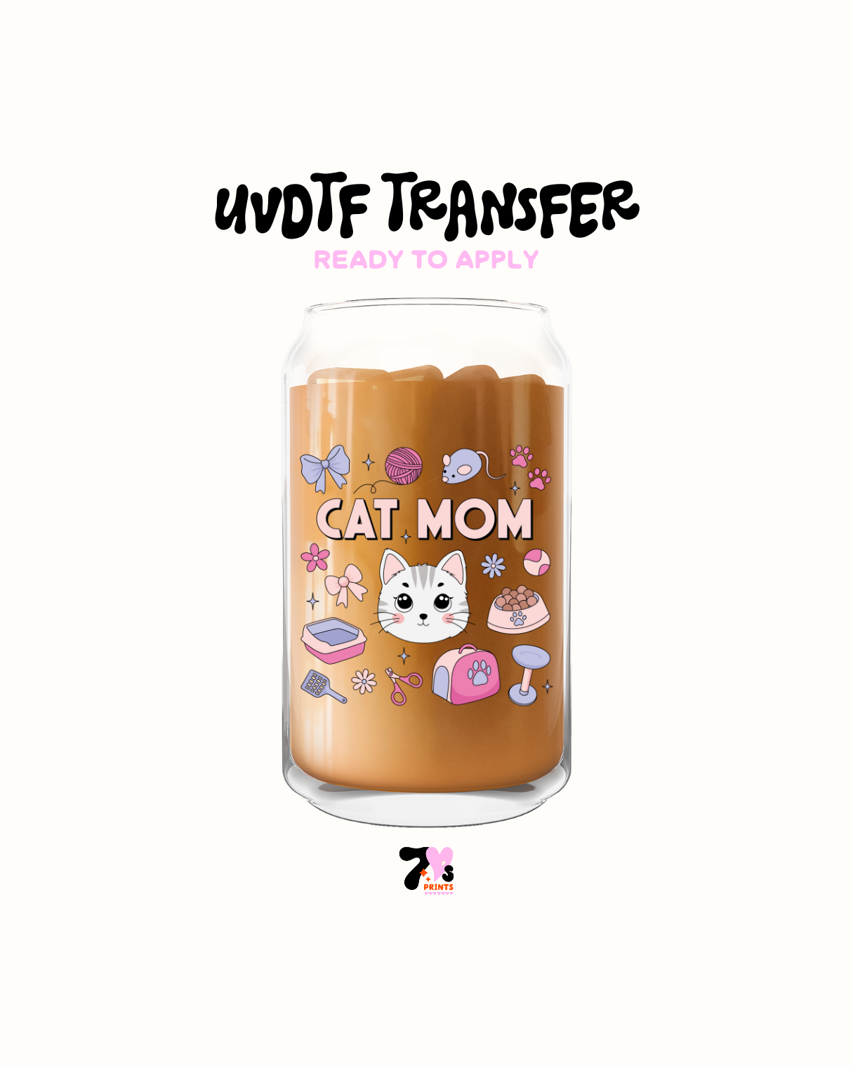 Cat mom - UVDTF Decal