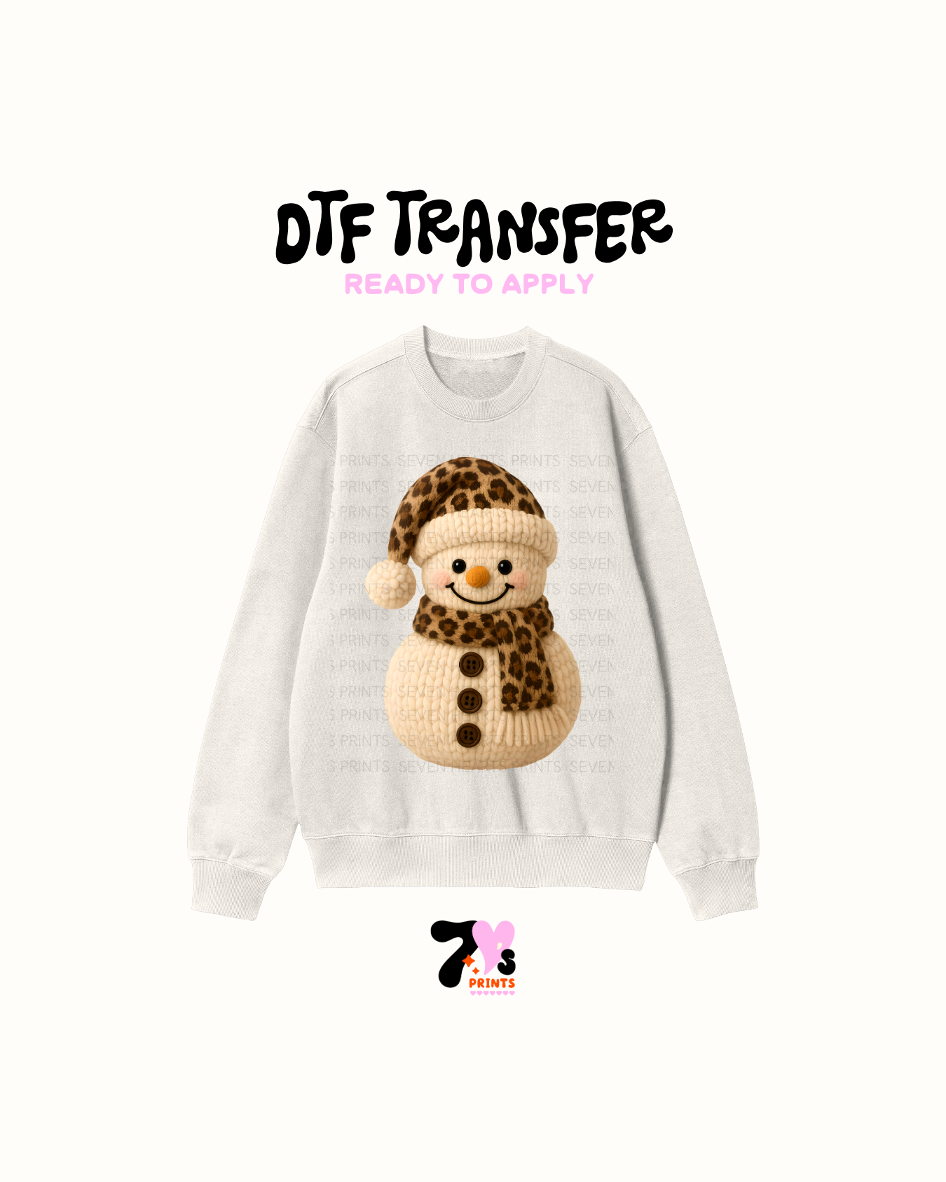 Cheetah snowman - DTF Transfers