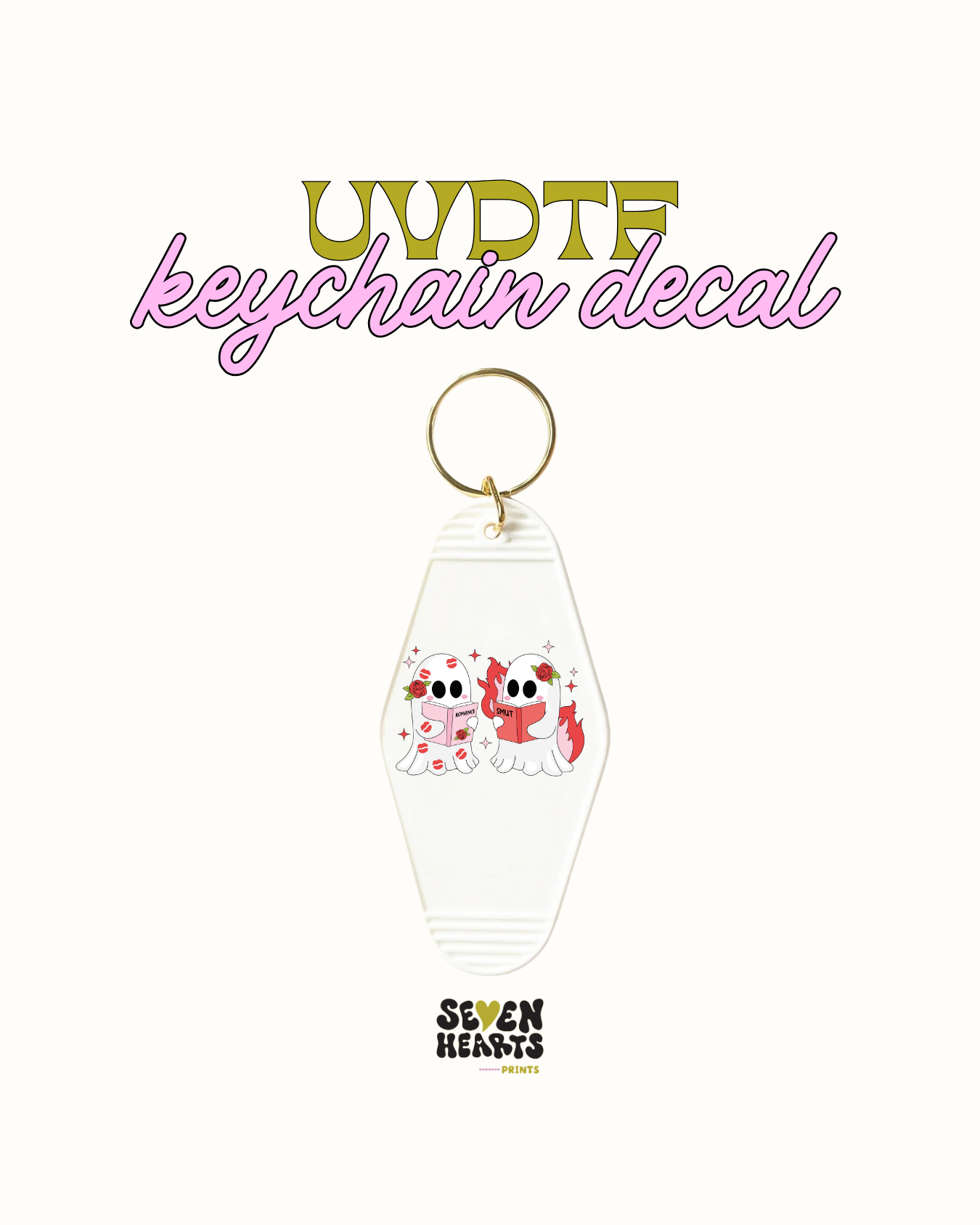 Ghosty kisses - UVDTF Keychain