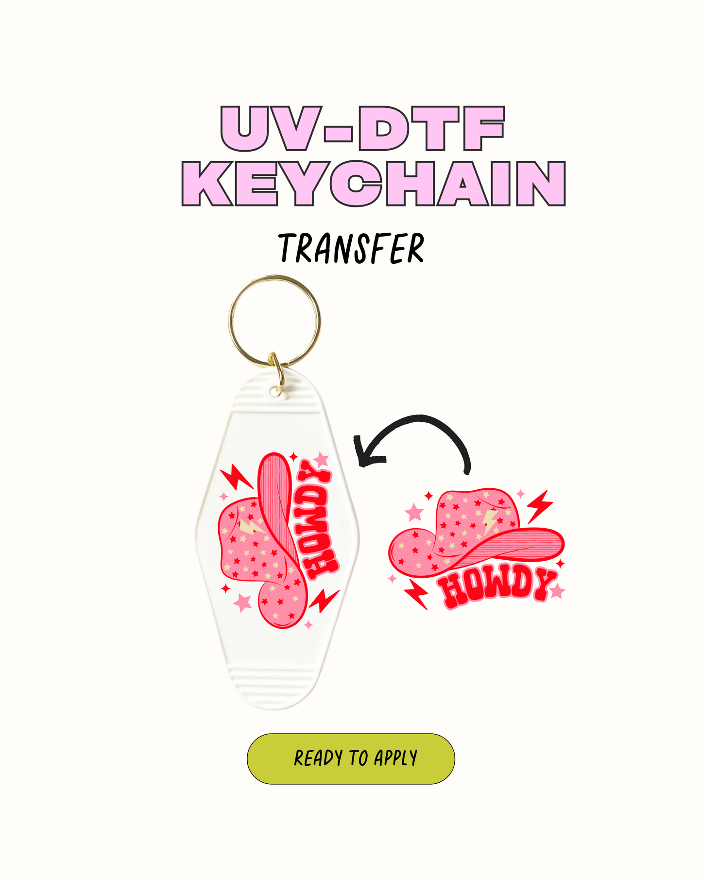 Howdy - UVDTF Keychain