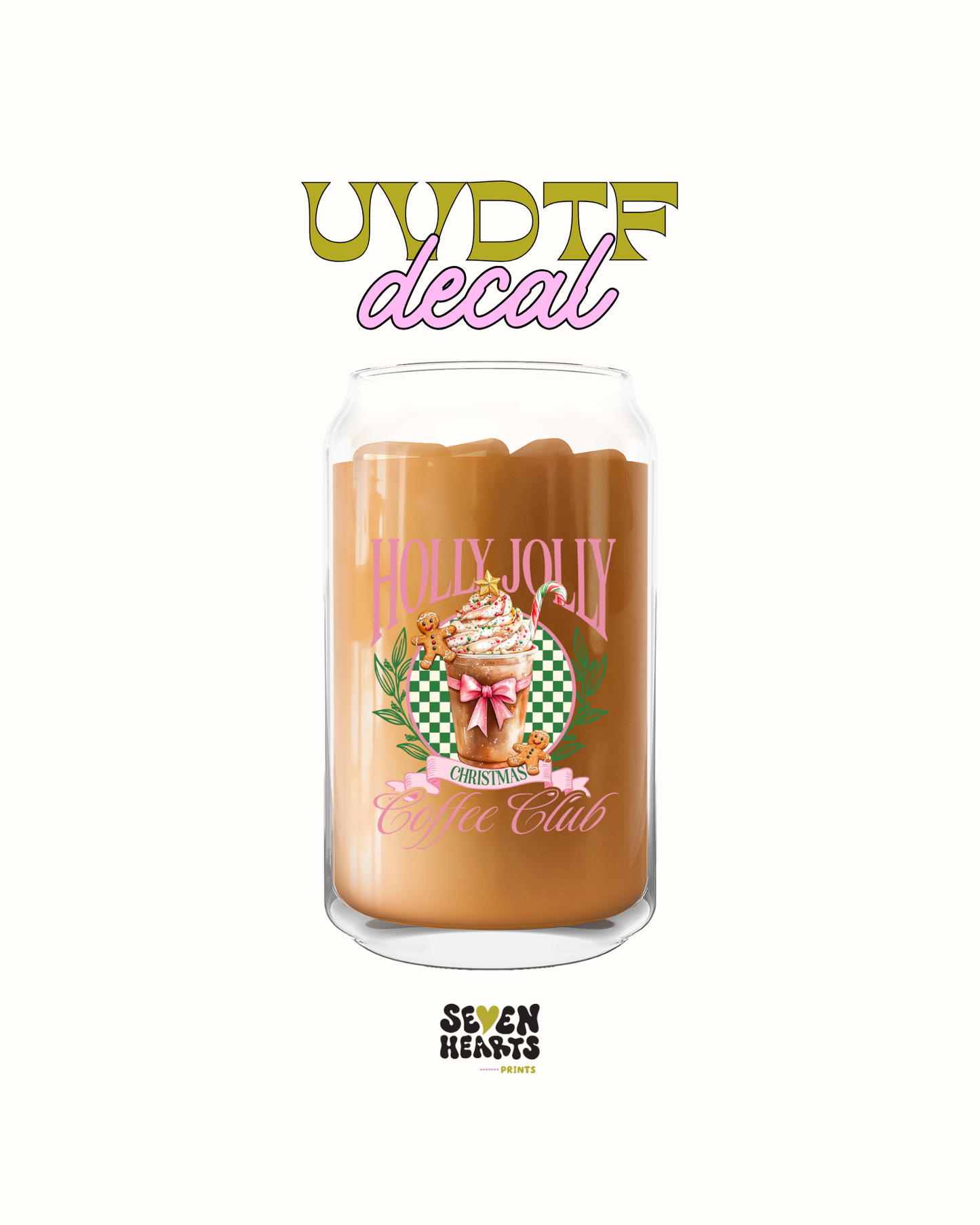 Holly Jolly Coffee club - UVDTF Decal