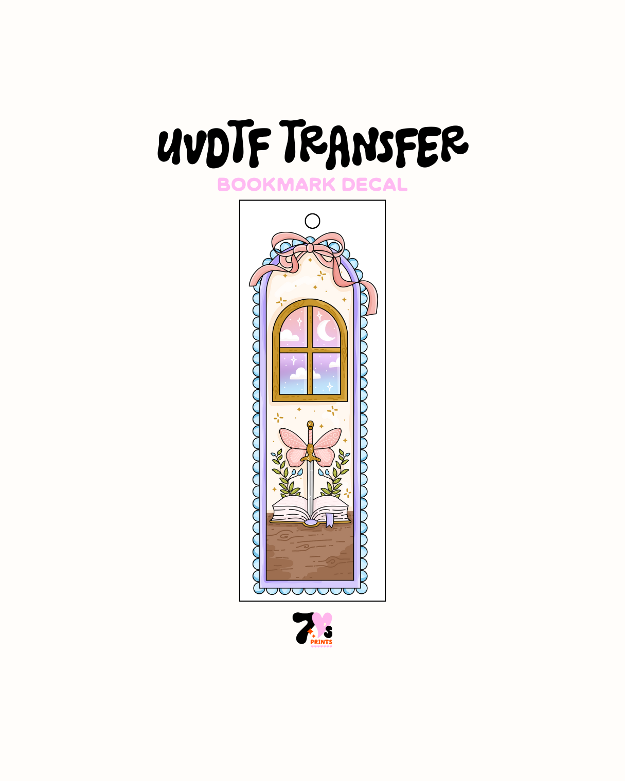 Fantasy Book - UVDTF Bookmark Decal