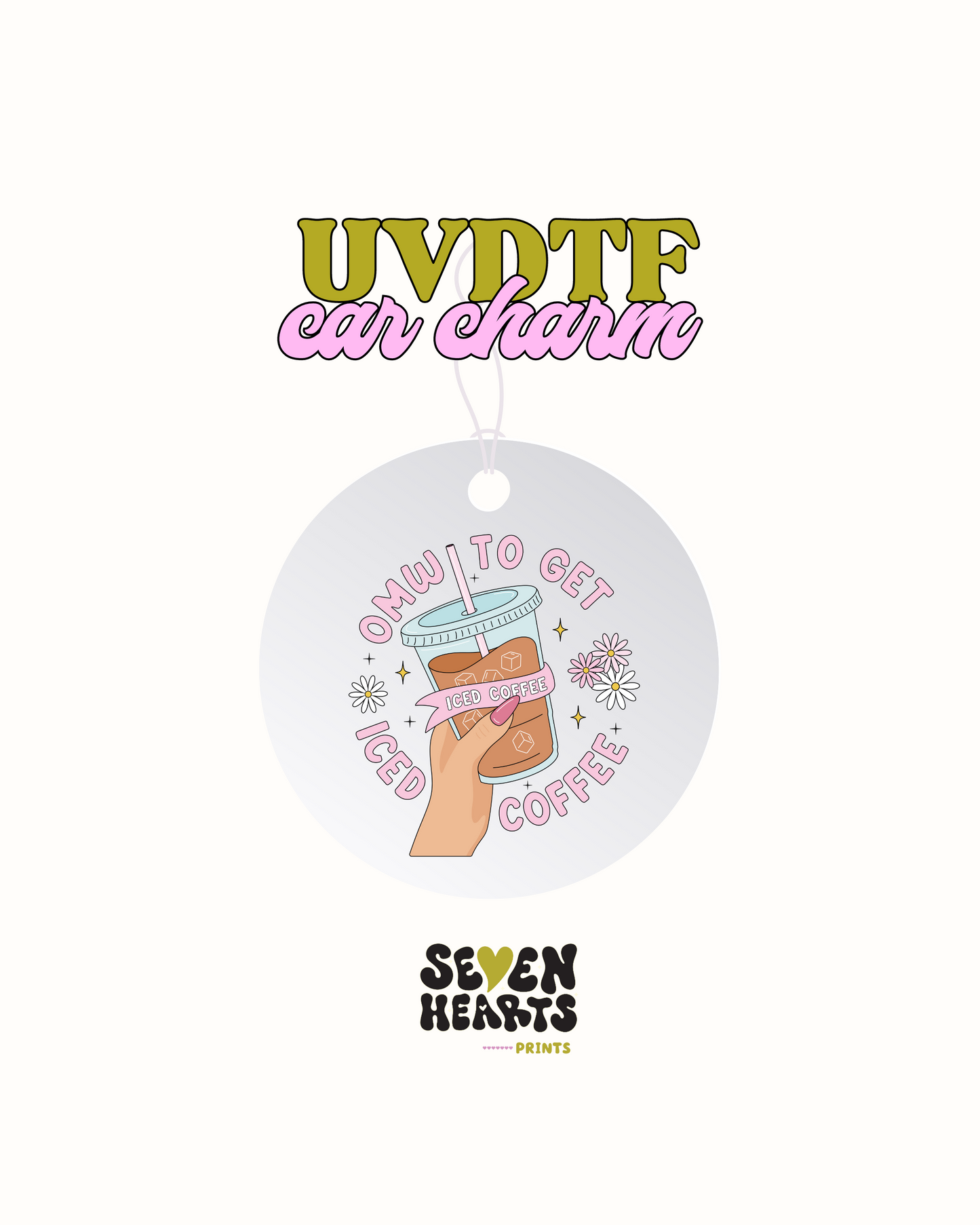 On my way to get another coffee - Car Charm Decal