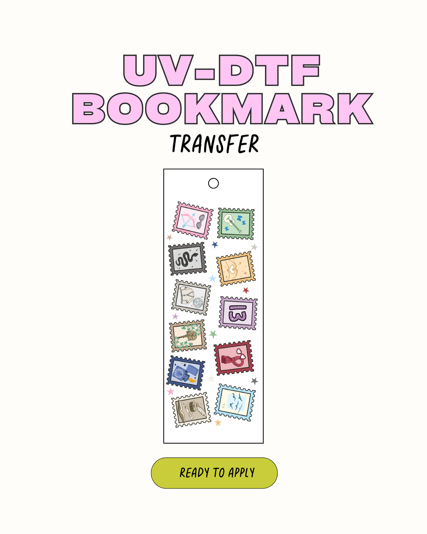 ERAS Stamps - UVDTF Bookmark Decal
