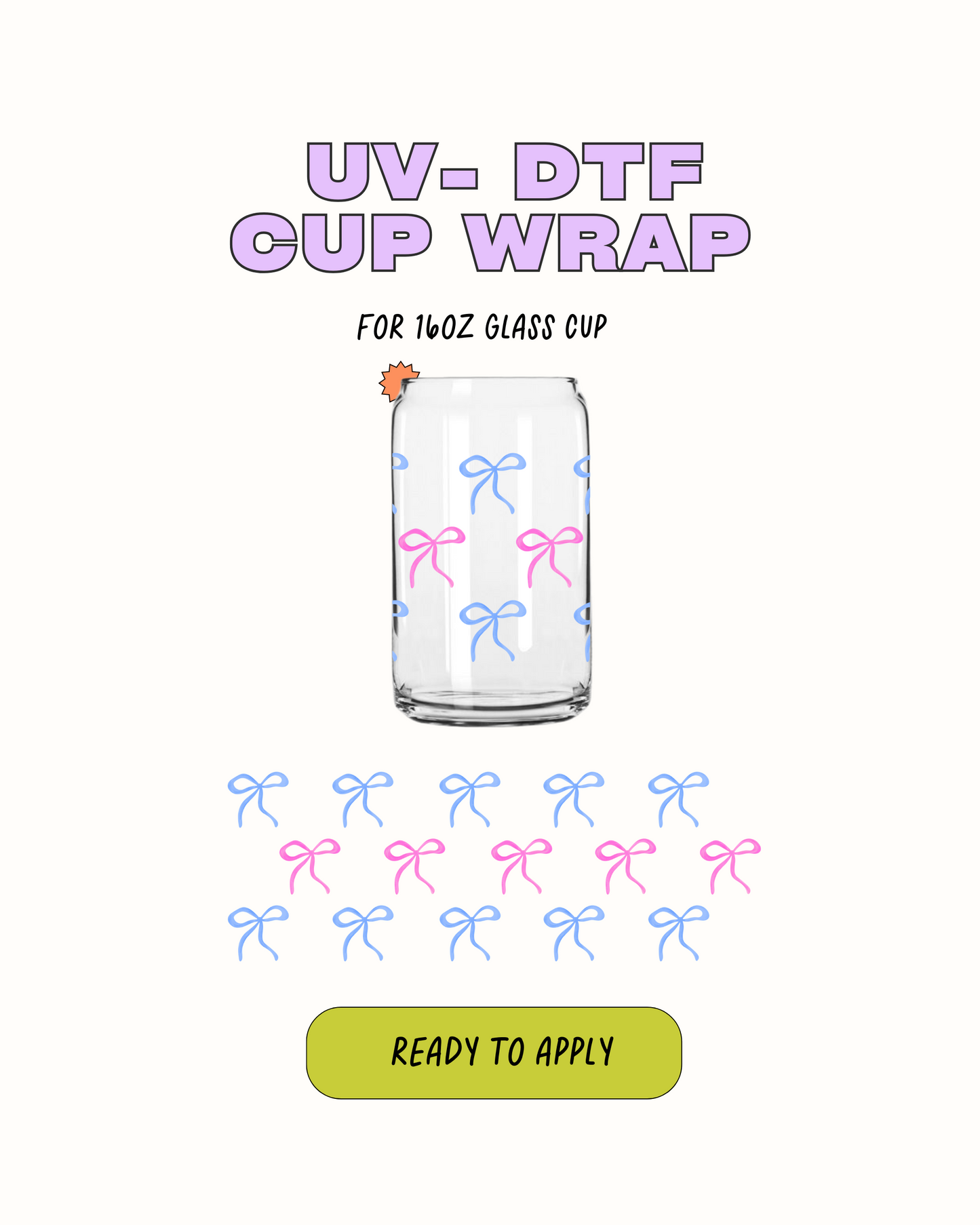 little cute bow - UVDTF