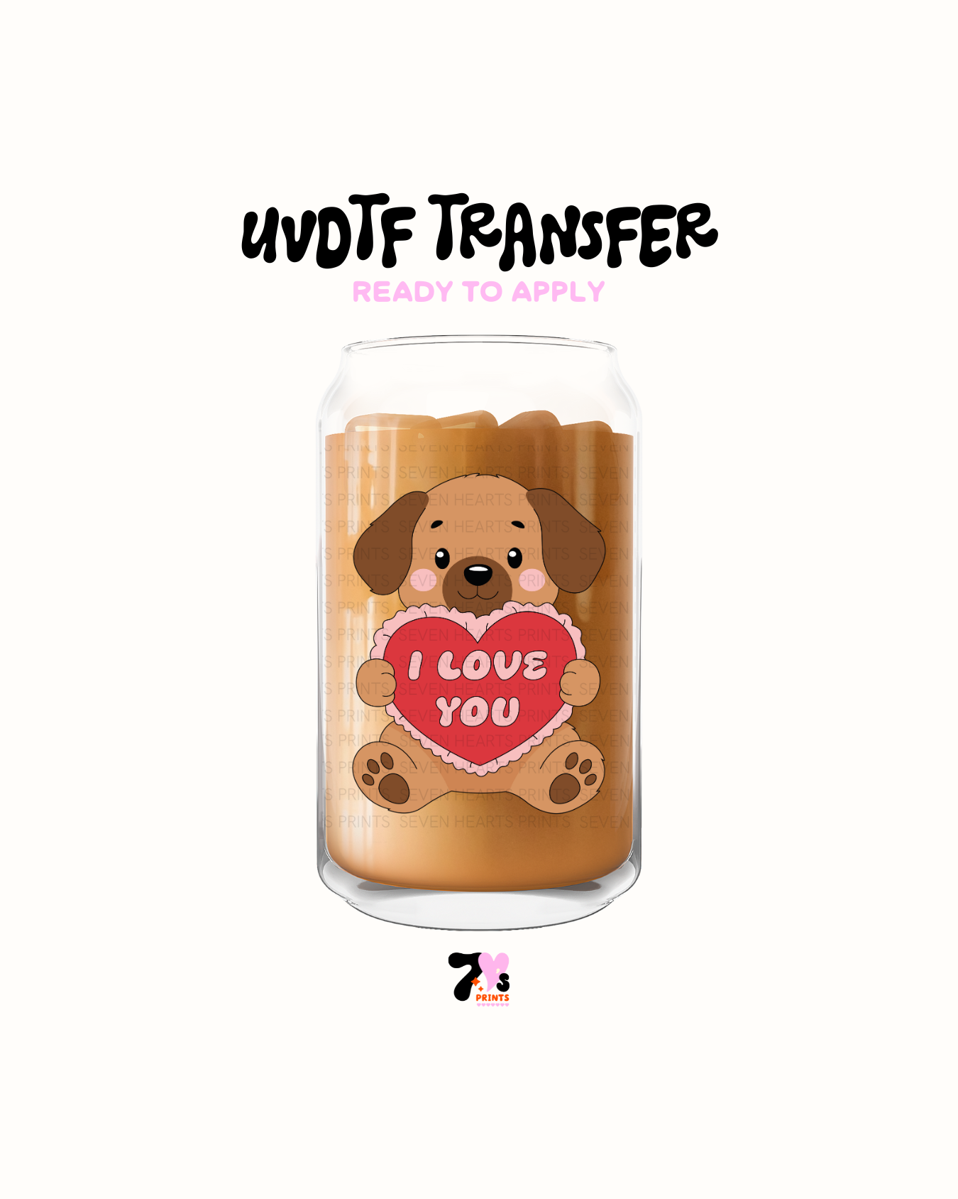 I love you (Dog) - UVDTF Decal