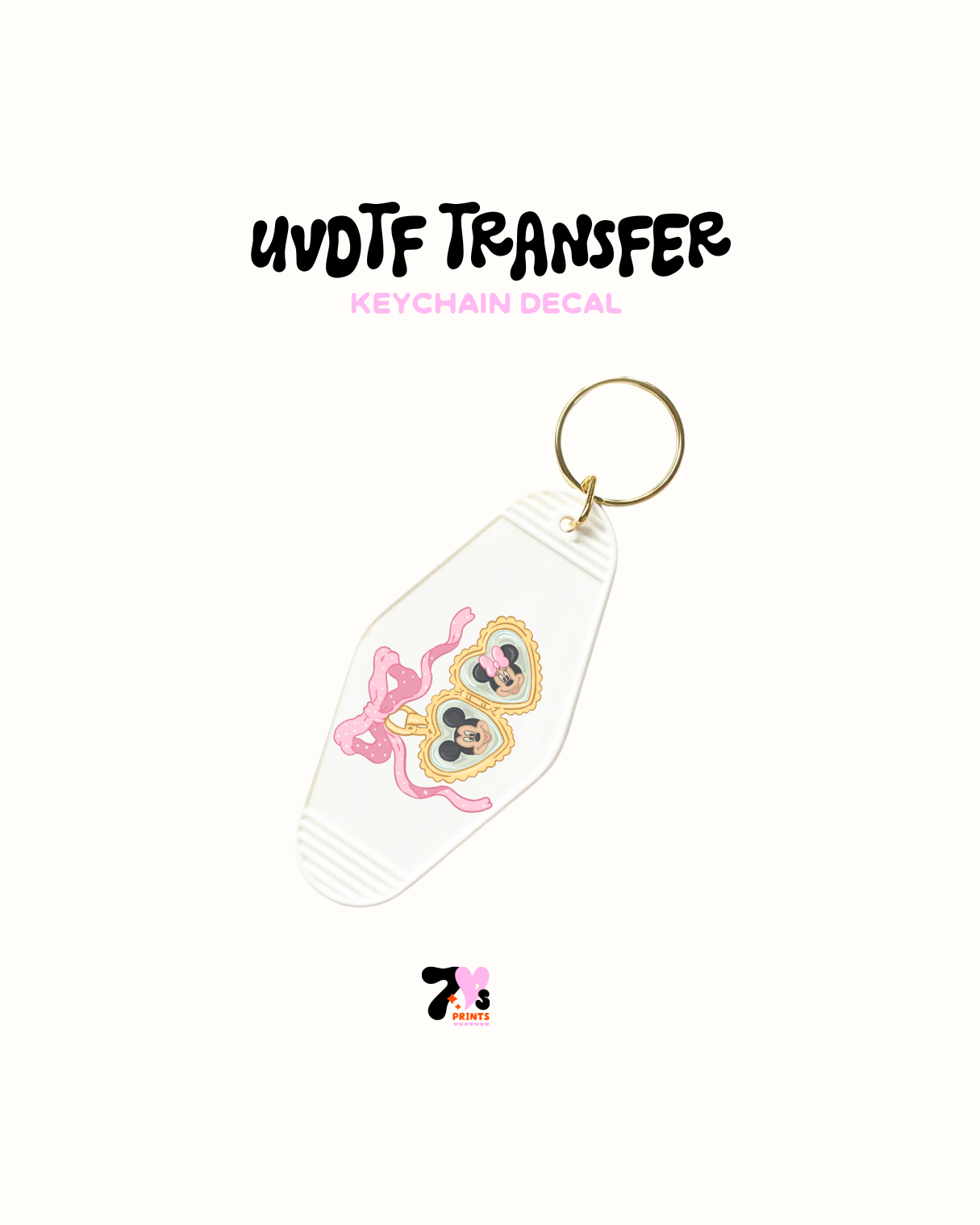 Mouse heart - UVDTF Keychain