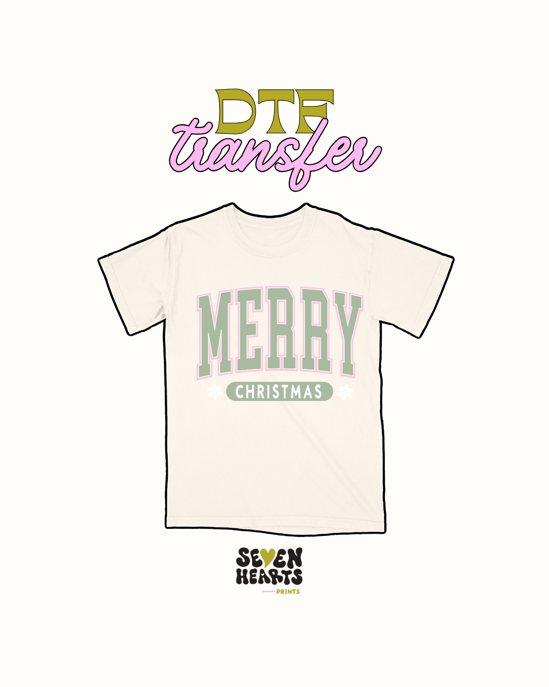 Merry Christmas - DTF Transfer