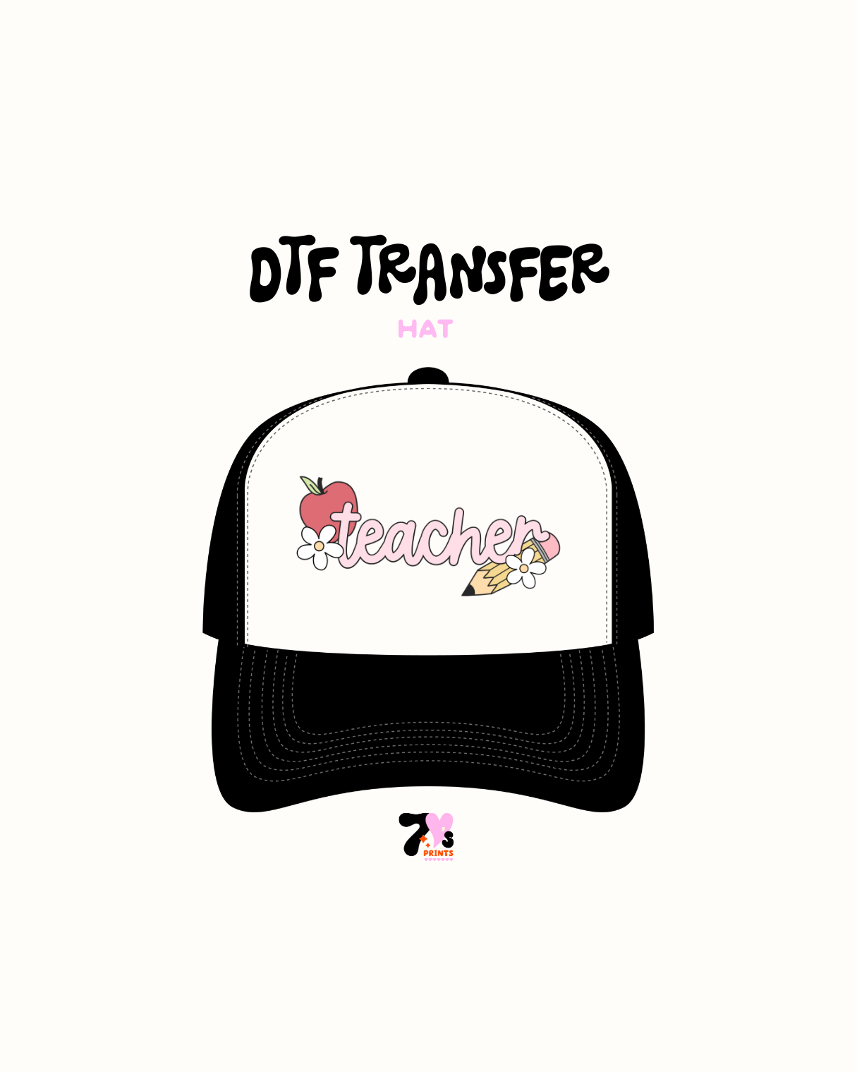 TEACHER - DTF Hat Transfers