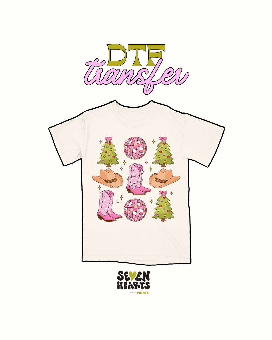 Western holiday xmas - DTF Transfers
