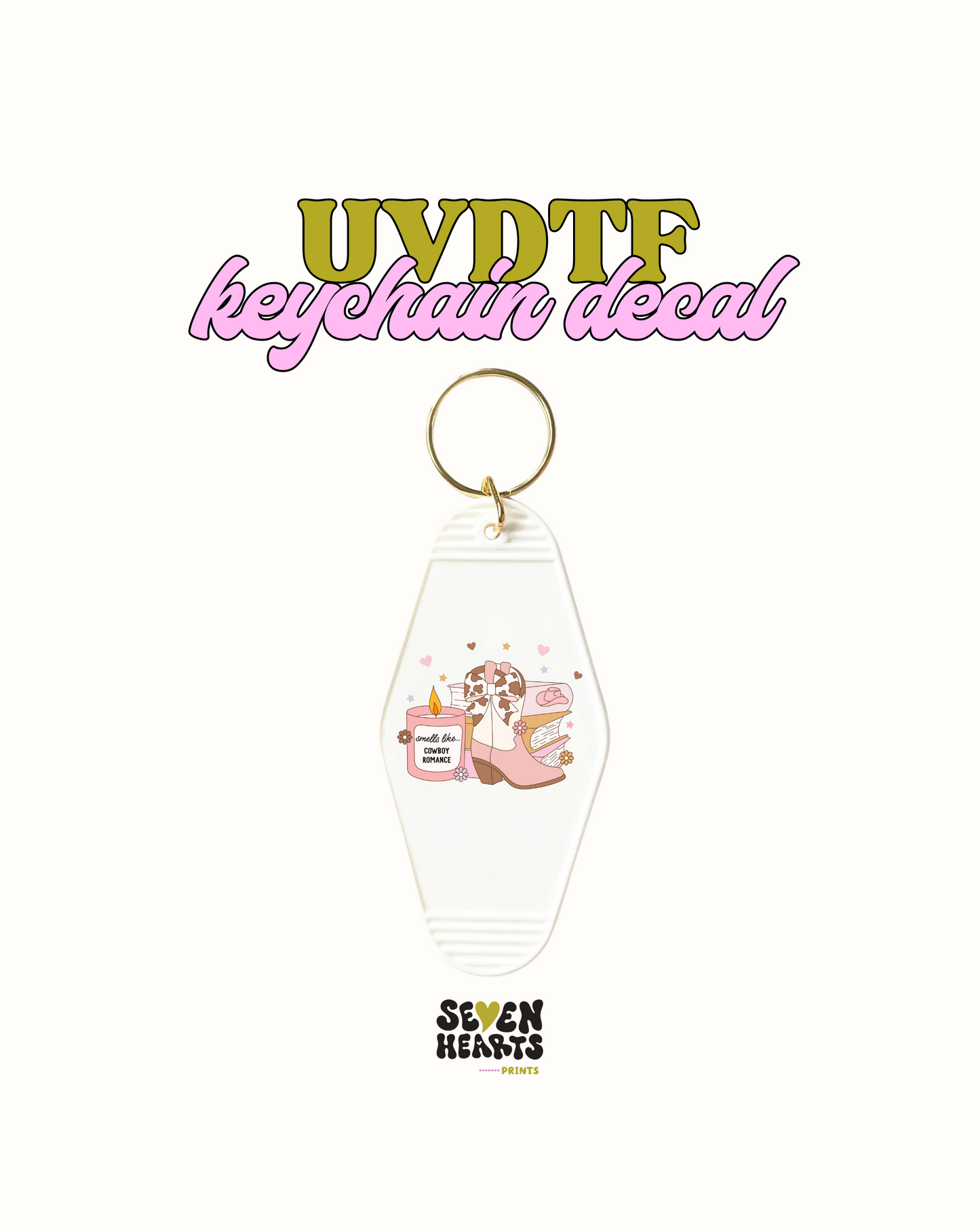 cowboy romance - UVDTF Keychain