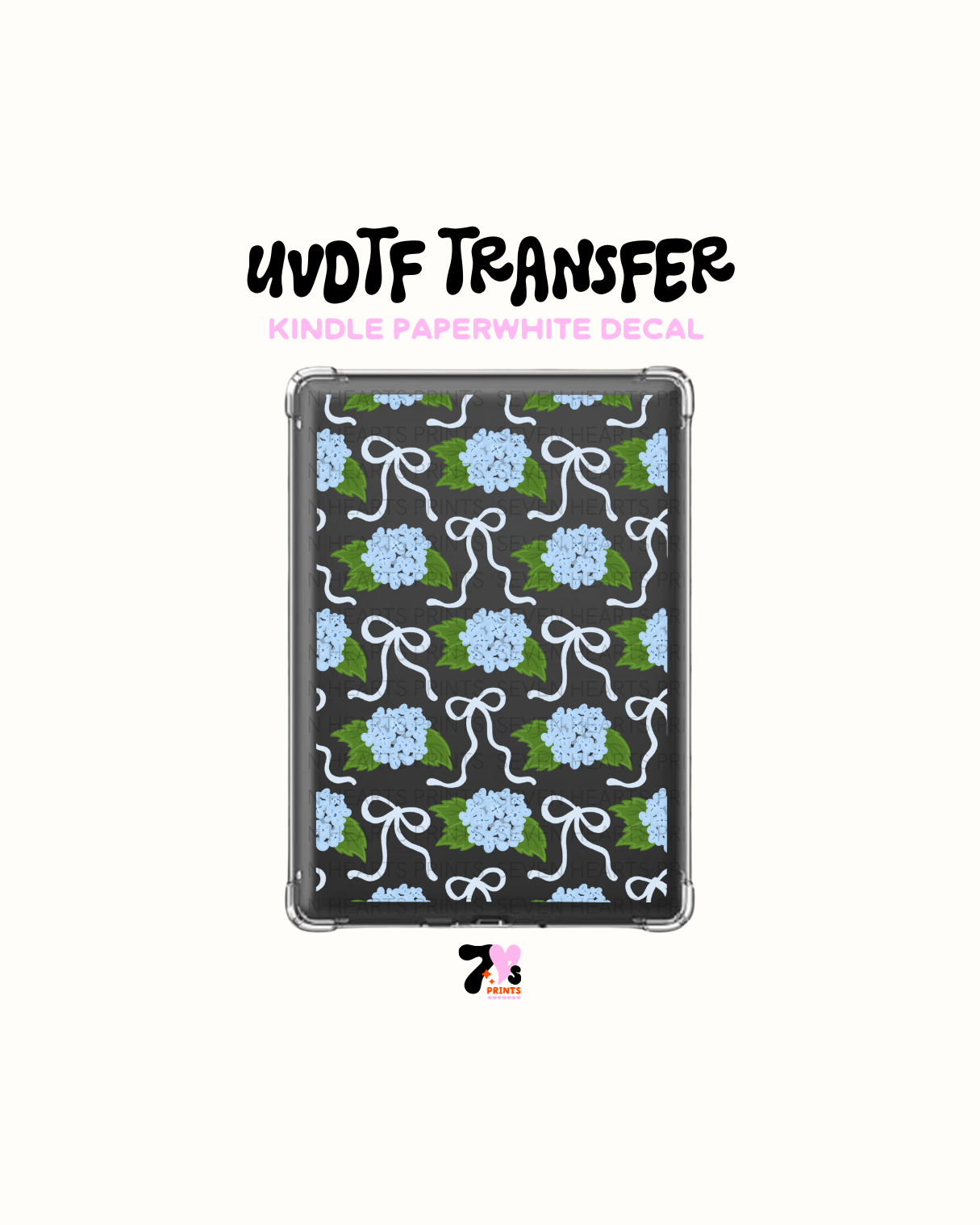 Hydrangeas - UVDTF Kindle Decal