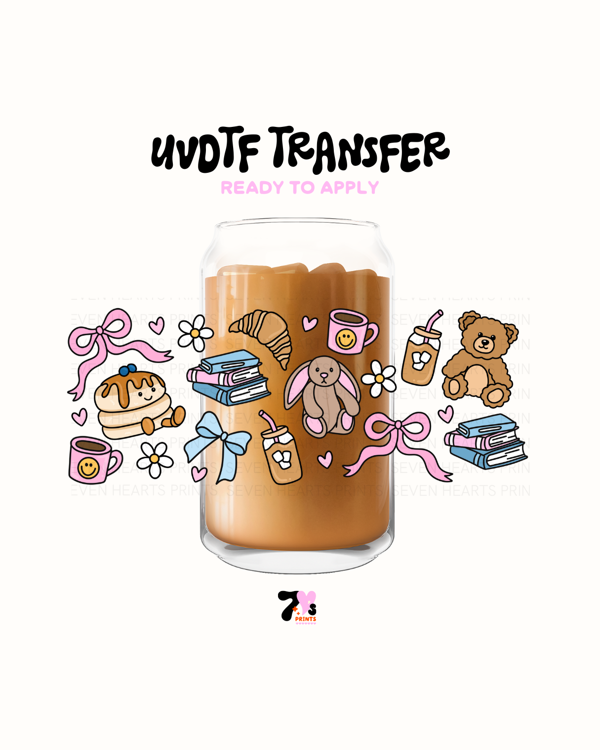 Rabbit teddy bear- UVDTF Wraps
