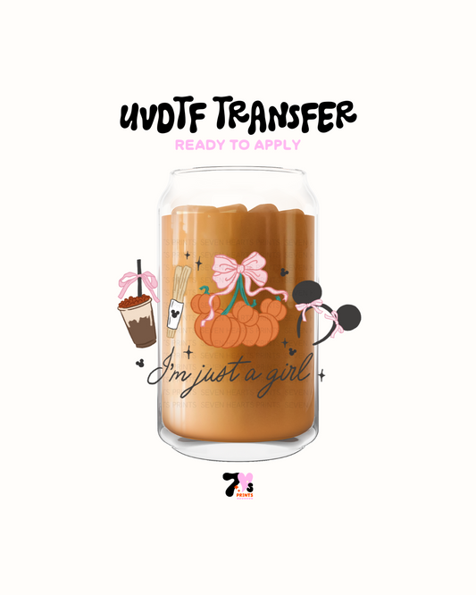 Im just a girl - UVDTF Decal