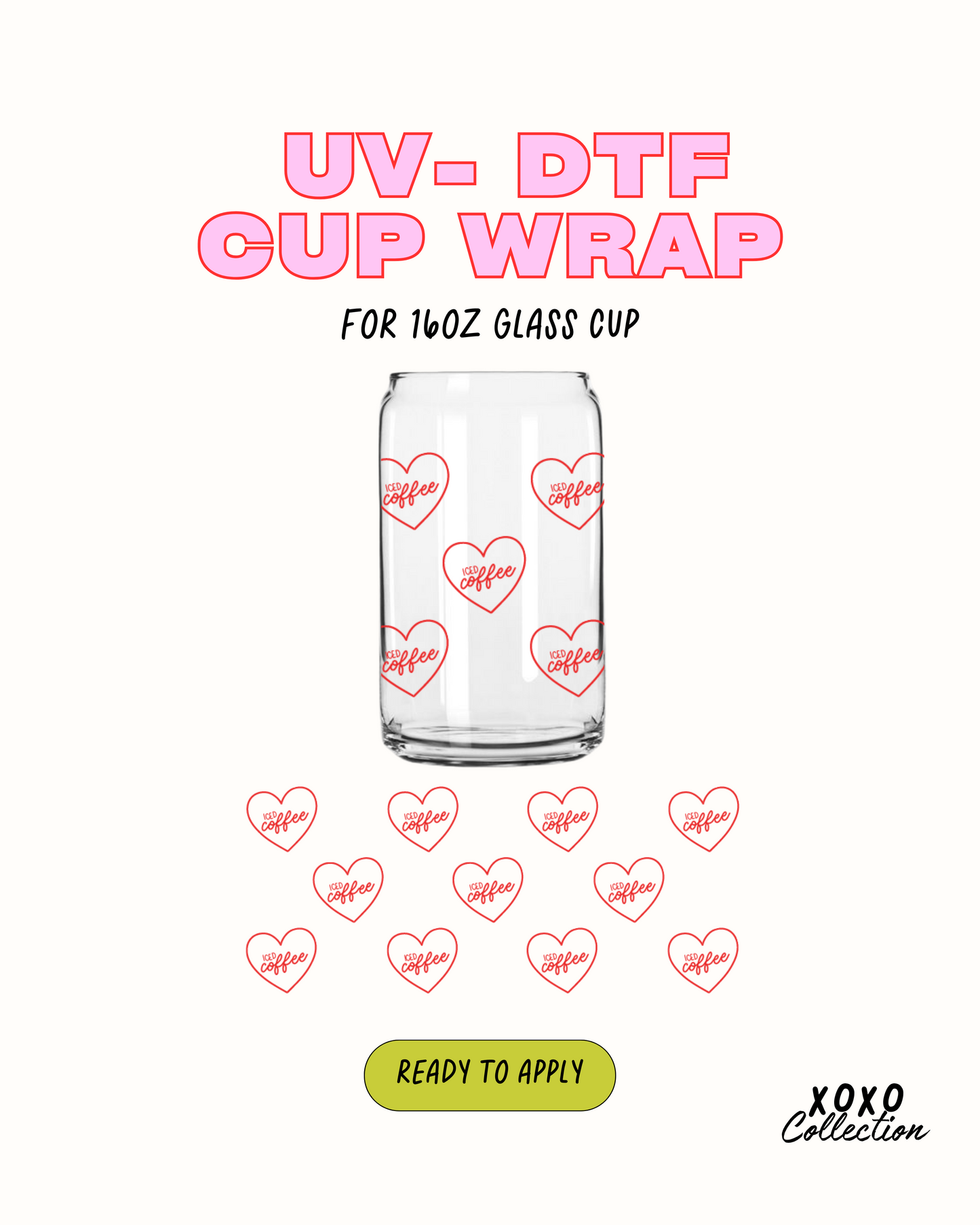 Iced Coffee Heart- UVDTF