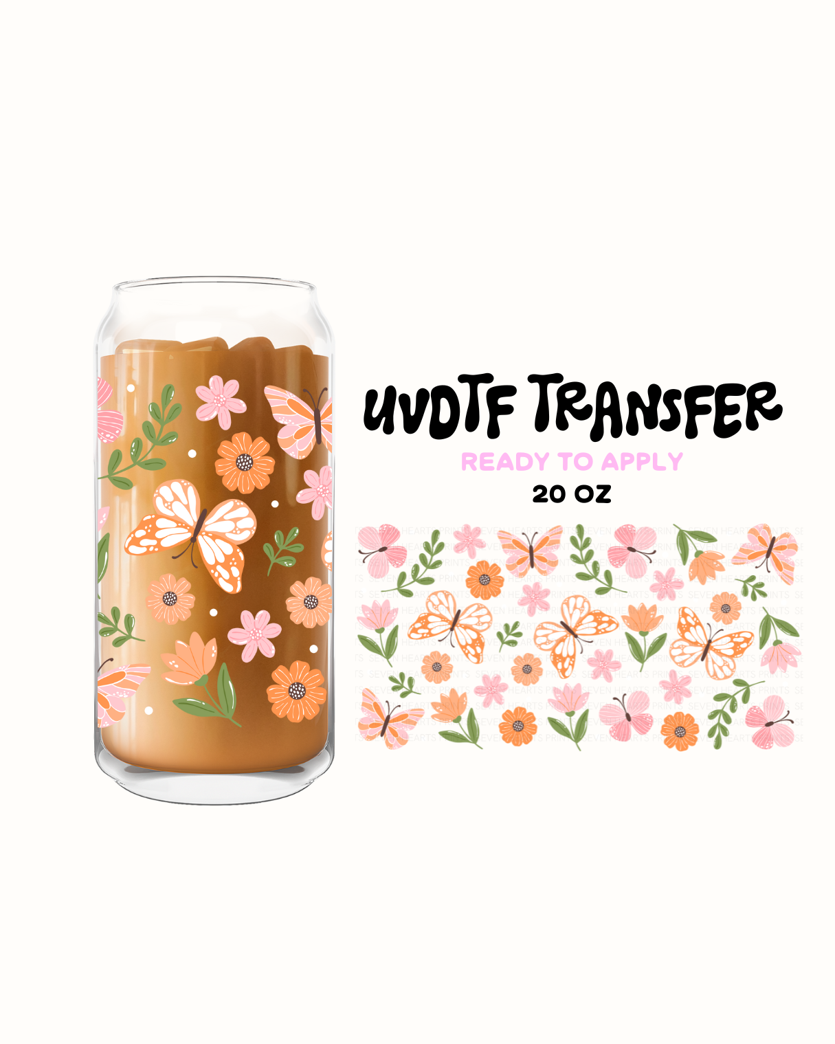 Butterflies - UVDTF 20oz Cup Wrap