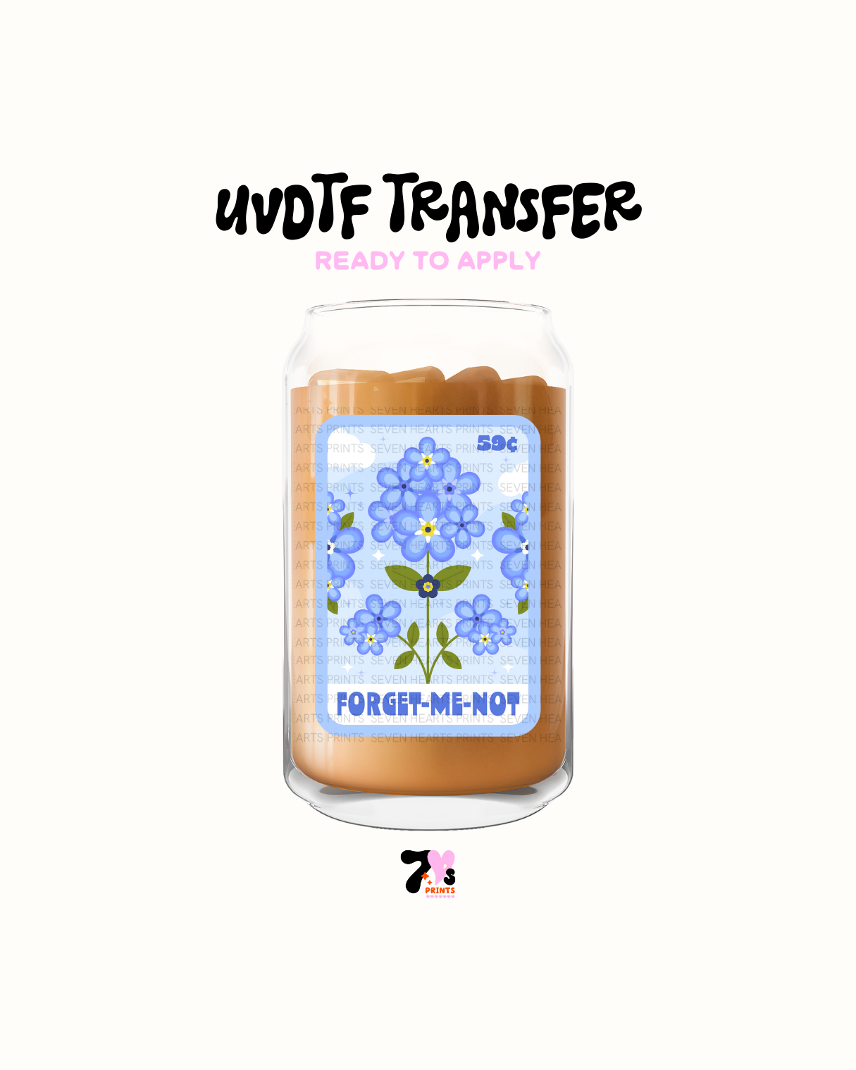 Forget me not - UVDTF Decal