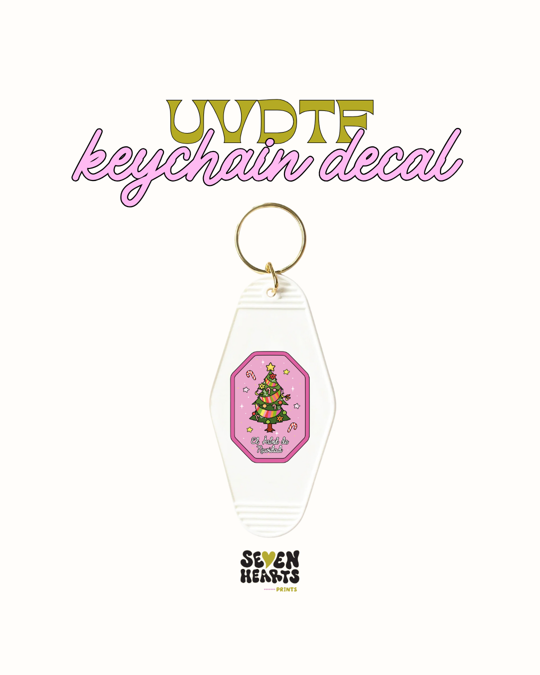 El arbol de navidad - Keychain Decal Set of 5 UVDTF