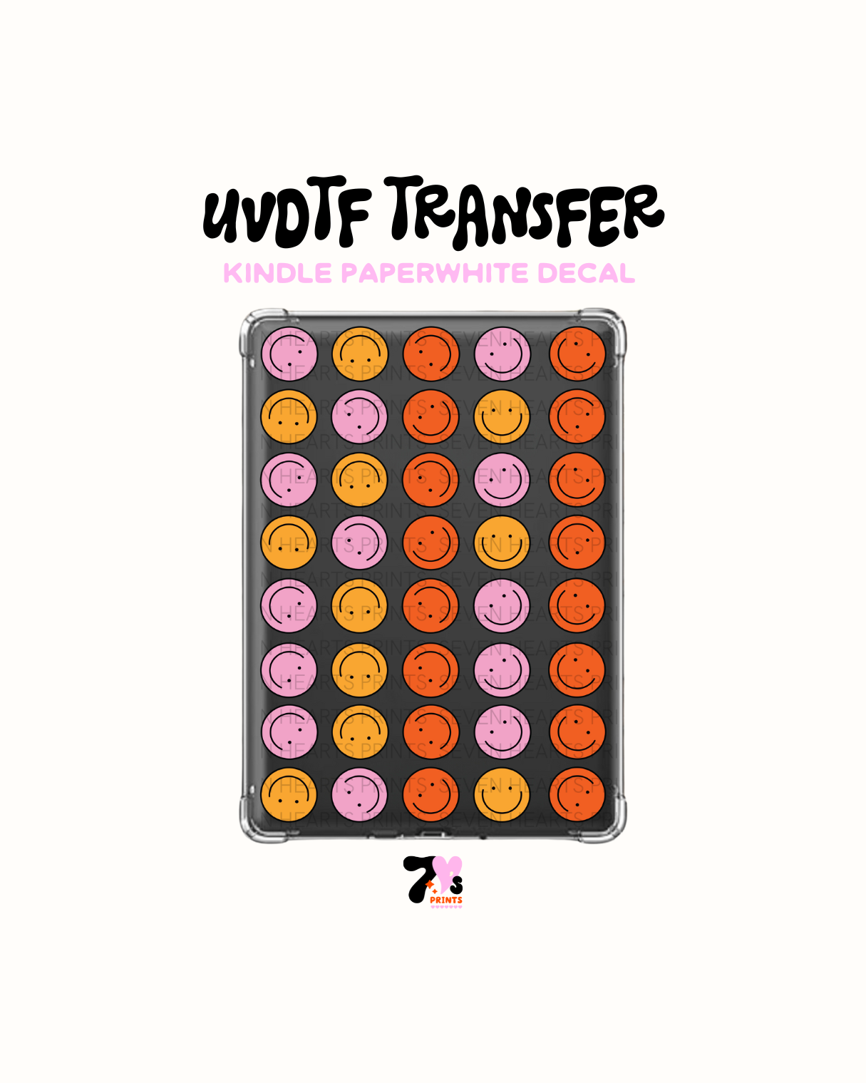 Smiley Faces - UVDTF Kindle Decal