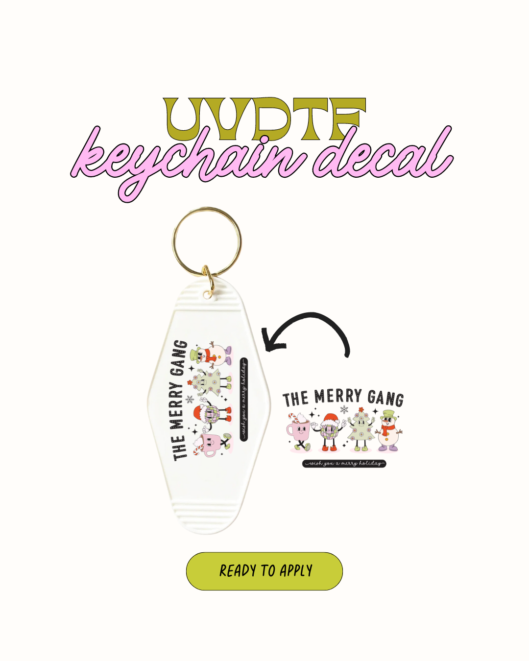 The merry gang - Keychain Decal Set of 5 UVDTF