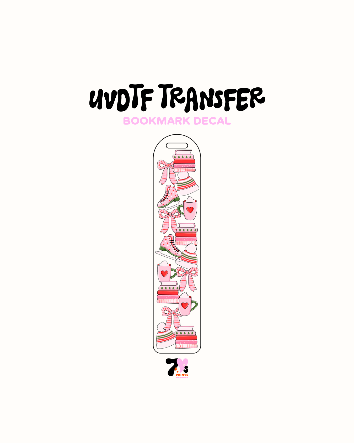 Christmas Bookish - UVDTF Bookmark Decal