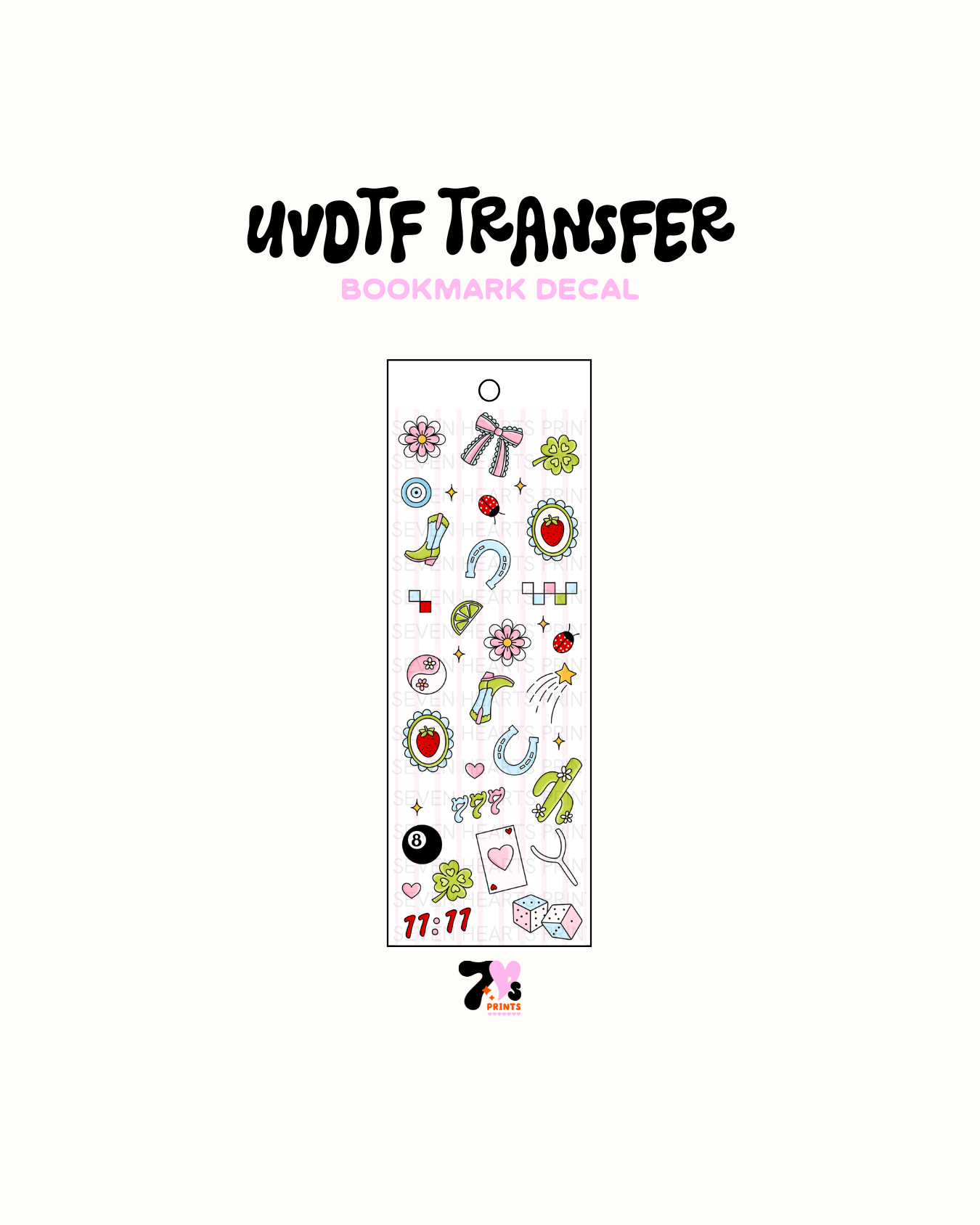 Lucky (Solid) - UVDTF Bookmark Decal