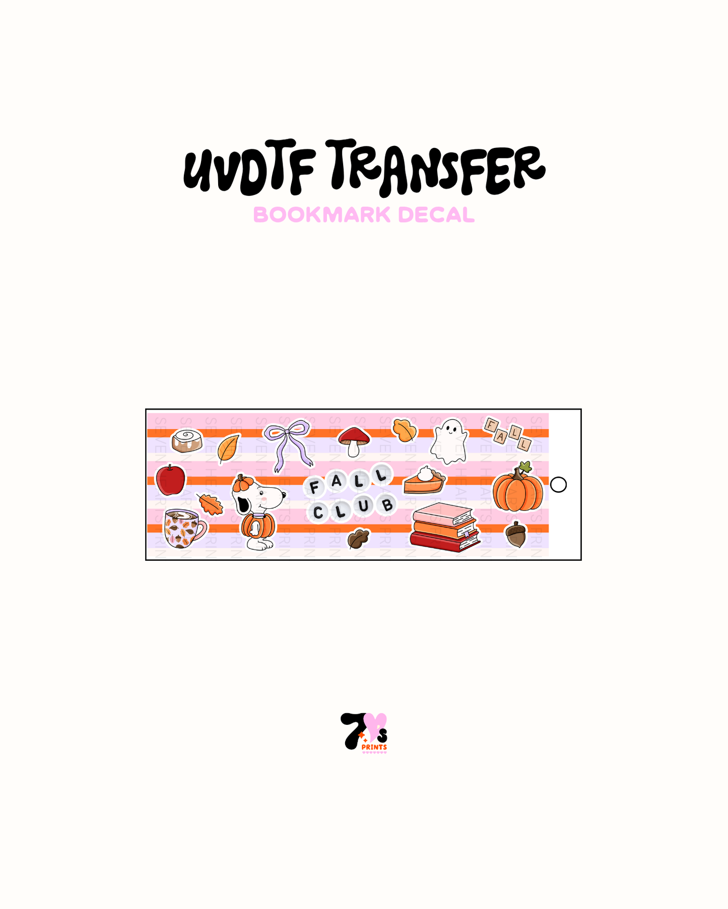 UVDTF Bookmark Decal #353