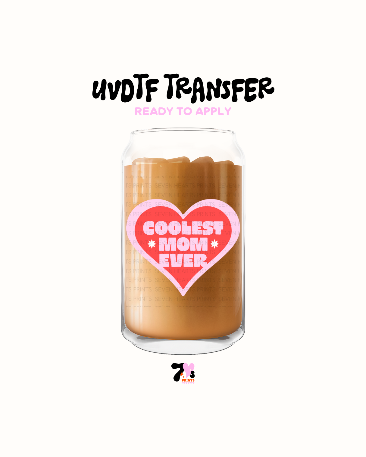 Coolest mom ever heart - UVDTF Decal