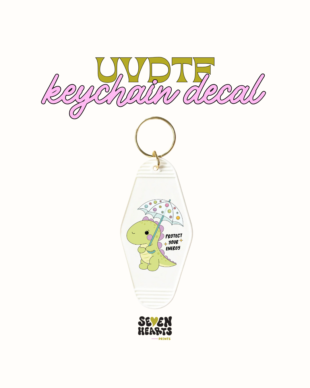 Protect your energy- Keychain Decal Set of 5 UVDTF