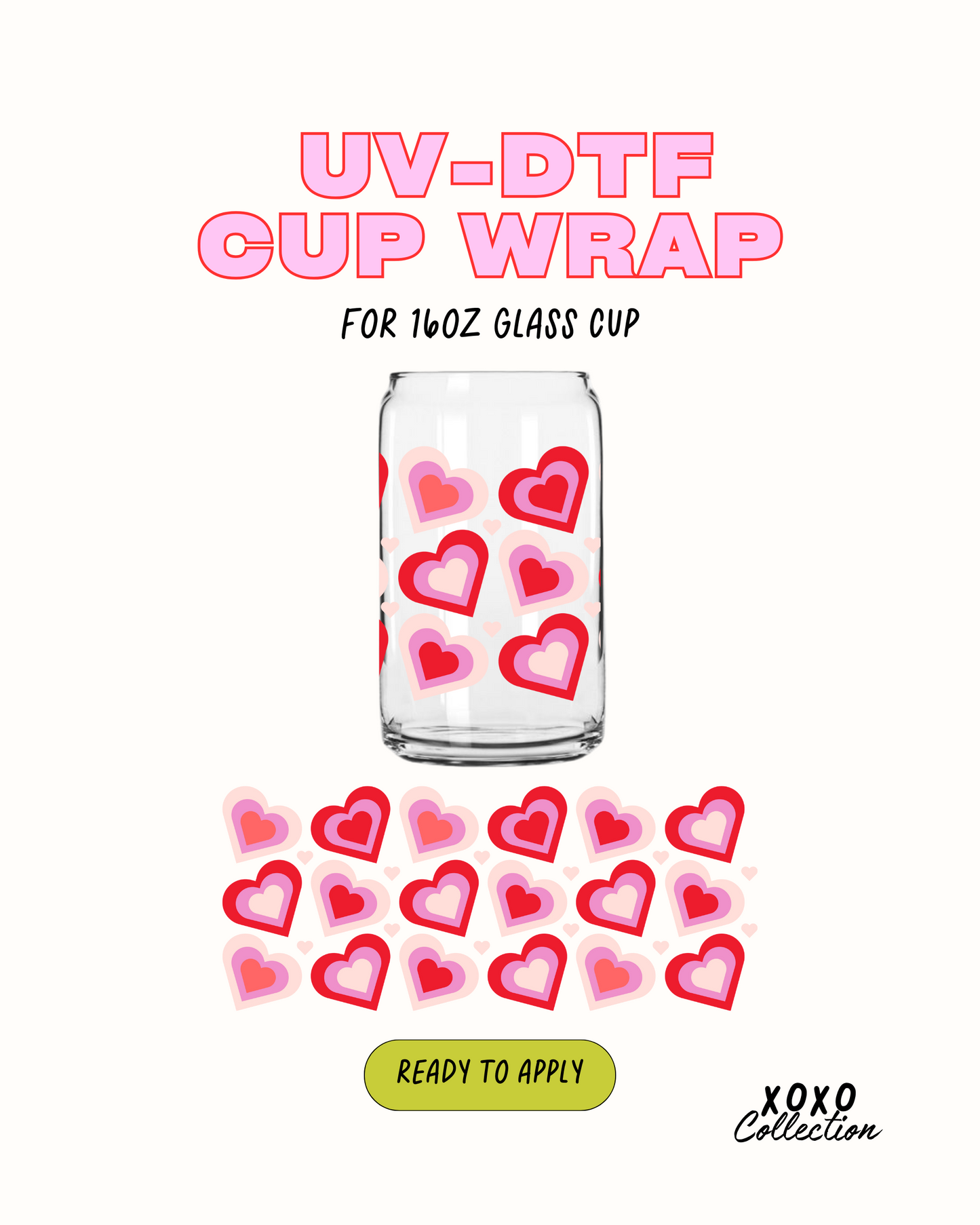 Corazones lindos - UVDTF