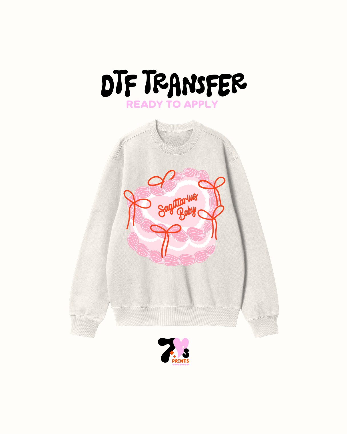 Zodiac Cake Bow - DTF Transfers