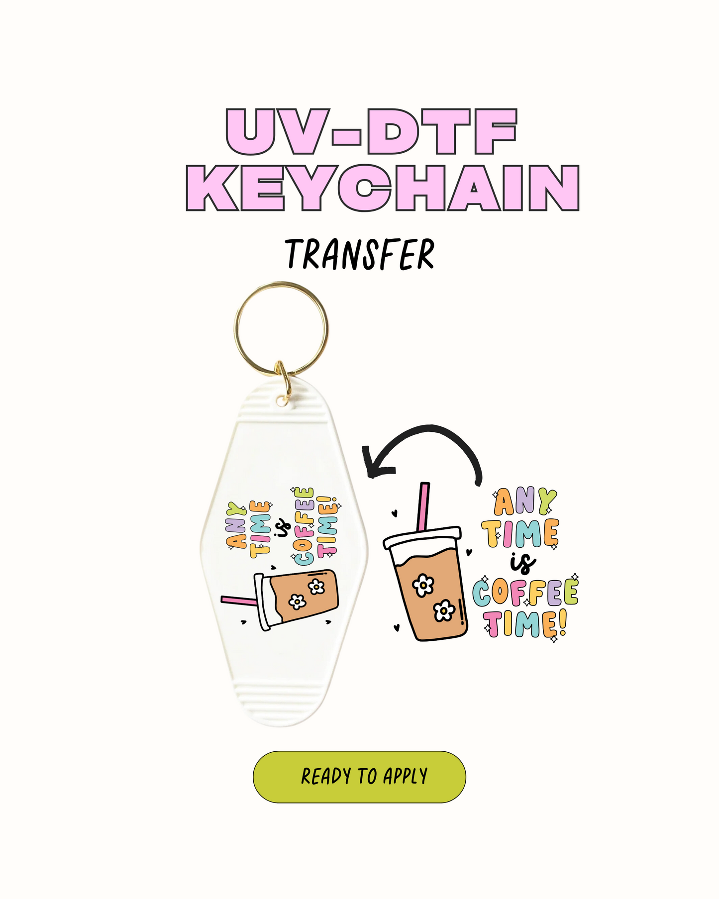 Coffee Time - UVDTF Keychain