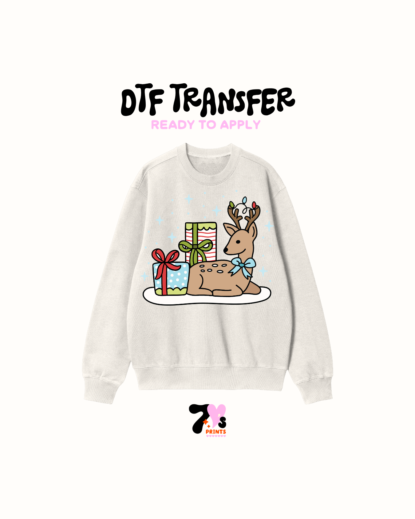 Raindeer gift - DTF Transfers