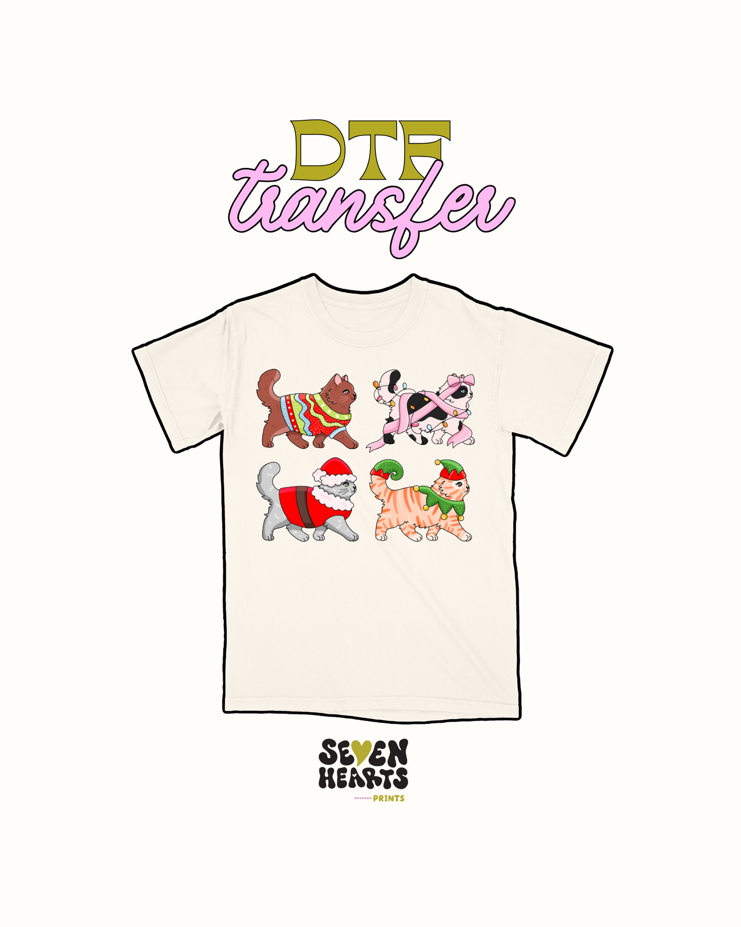 Christmas cats - DTF Transfer