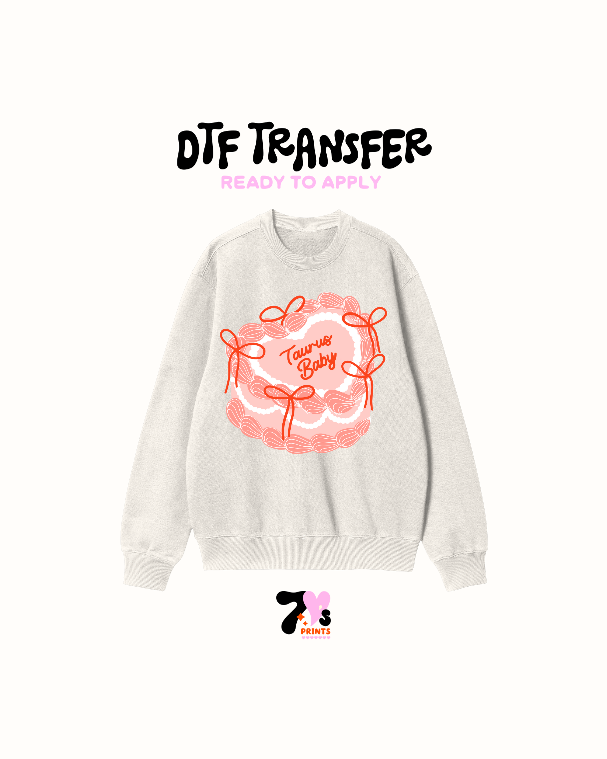 Zodiac Cake Bow - DTF Transfers
