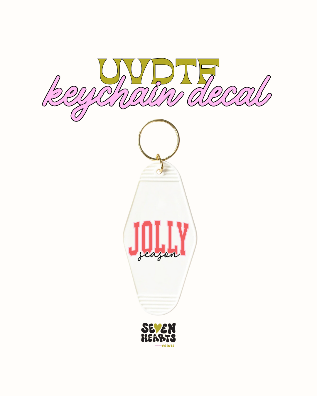Jolly season - Keychain Decal Set of 5 UVDTF
