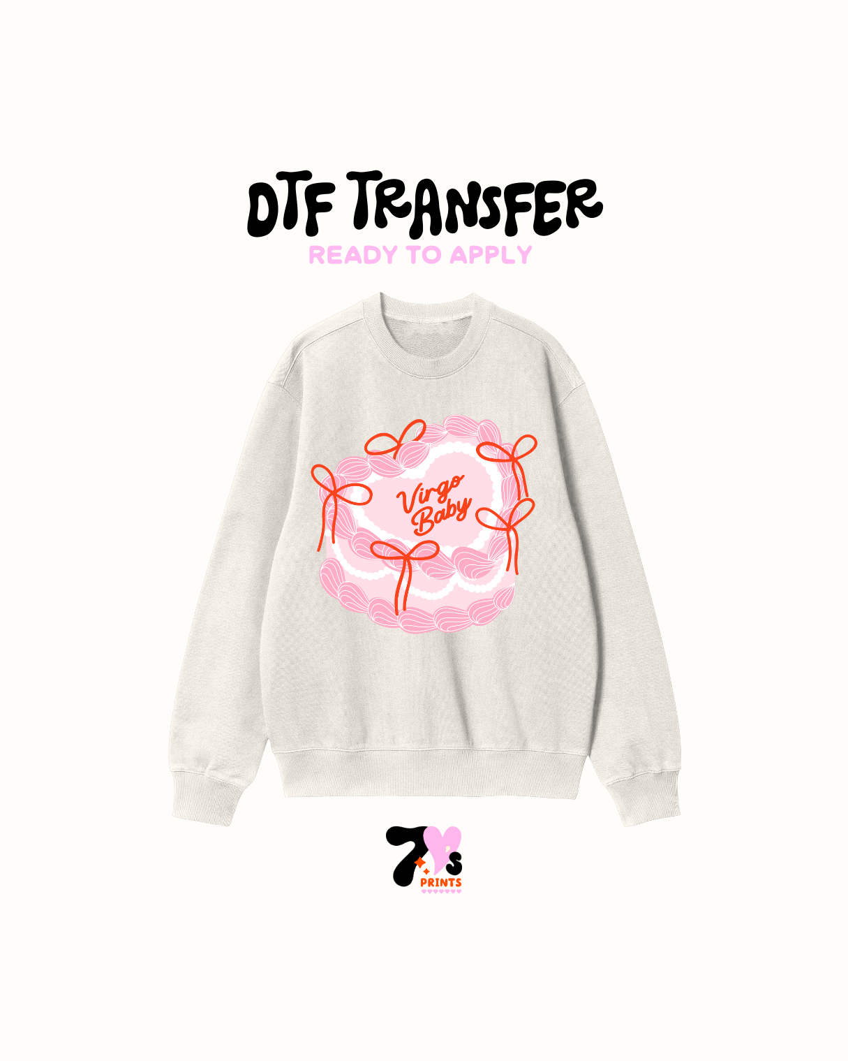 Zodiac Cake Bow - DTF Transfers