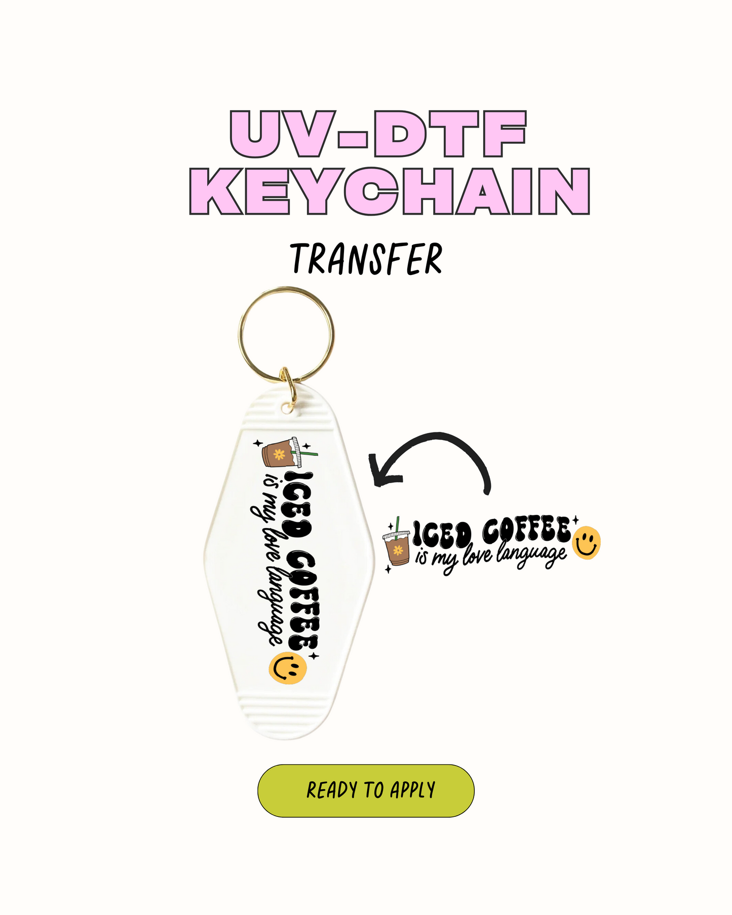 Iced Coffee - UVDTF Keychain