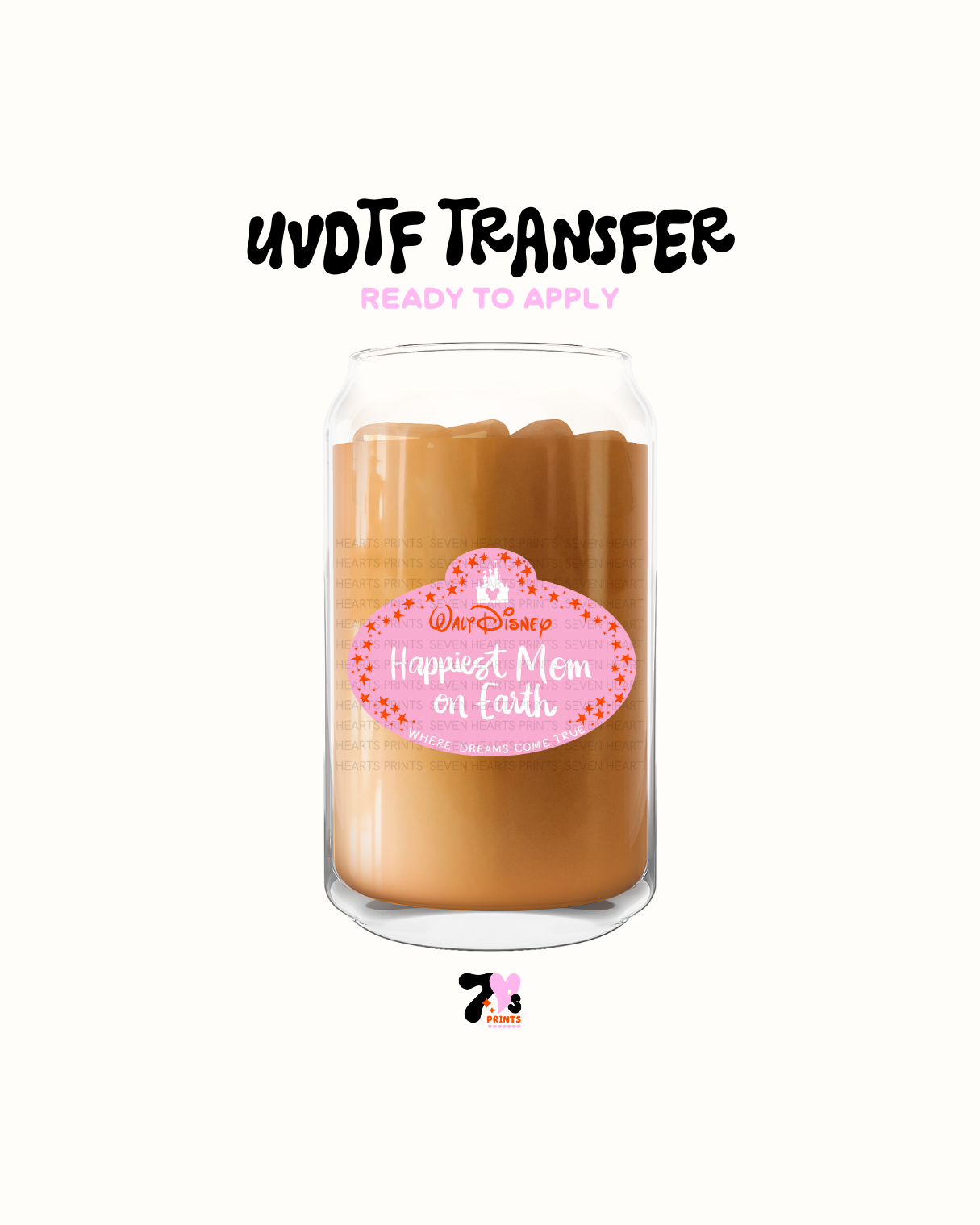 Pink happy mom - UVDTF Decal