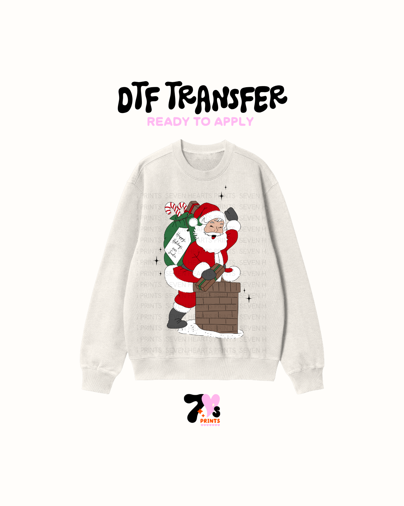 Santa chimney - DTF Transfers