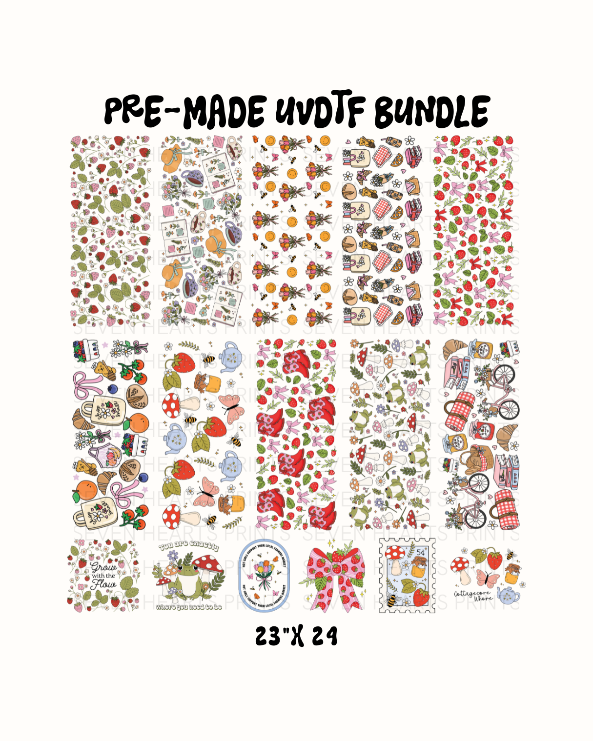 Cottage Pre-Made UVDTF Gang sheet