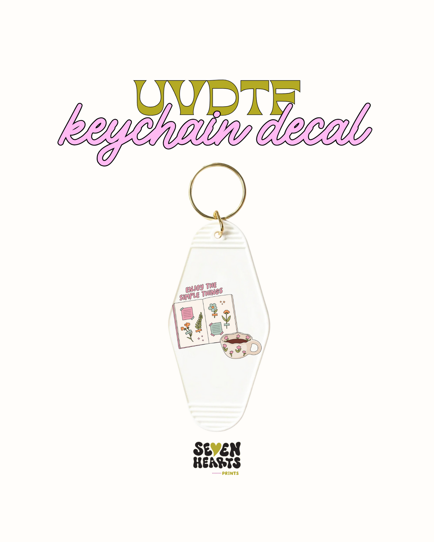 Enjoy the sample things - UVDTF Keychain