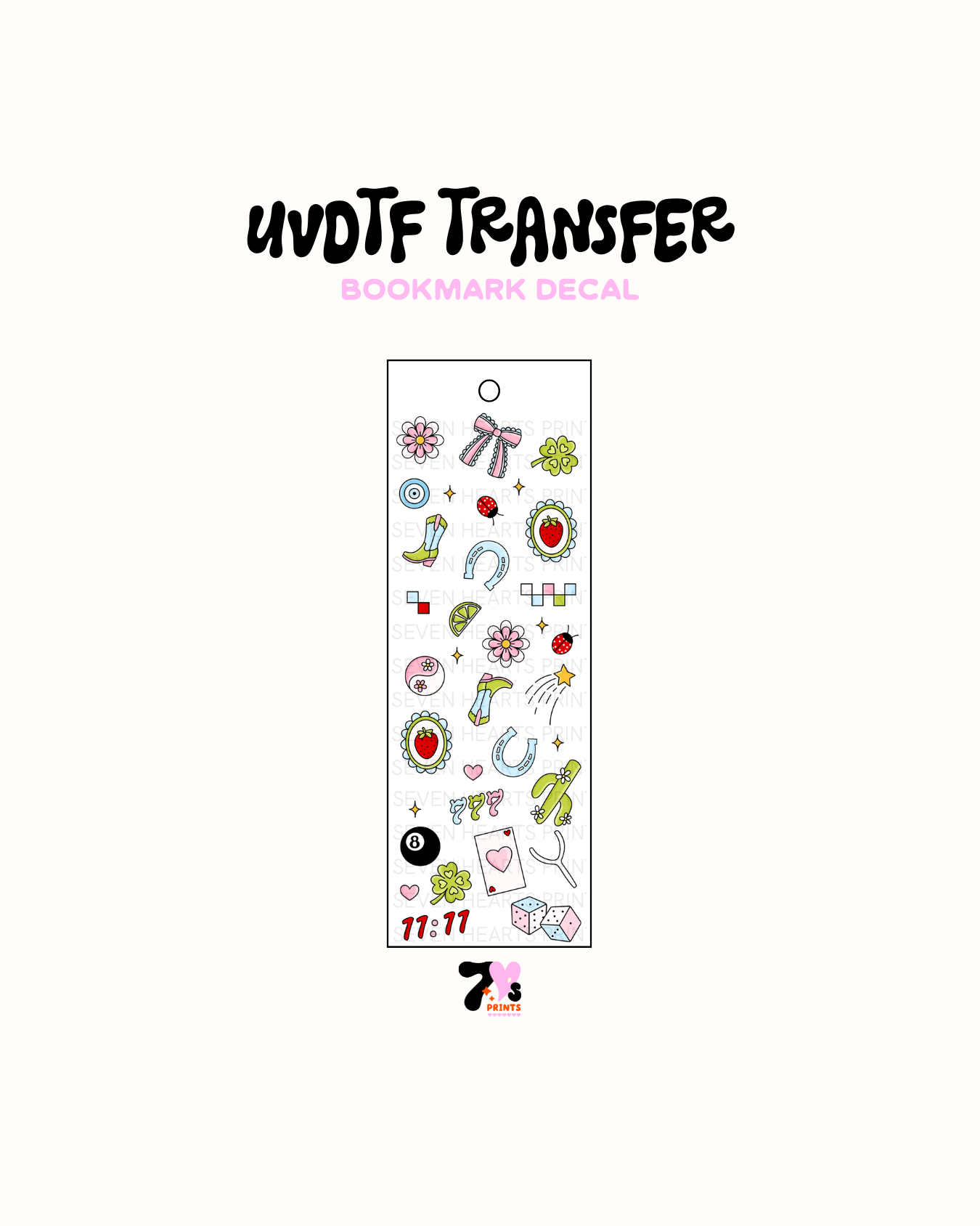 Lucky - UVDTF Bookmark Decal