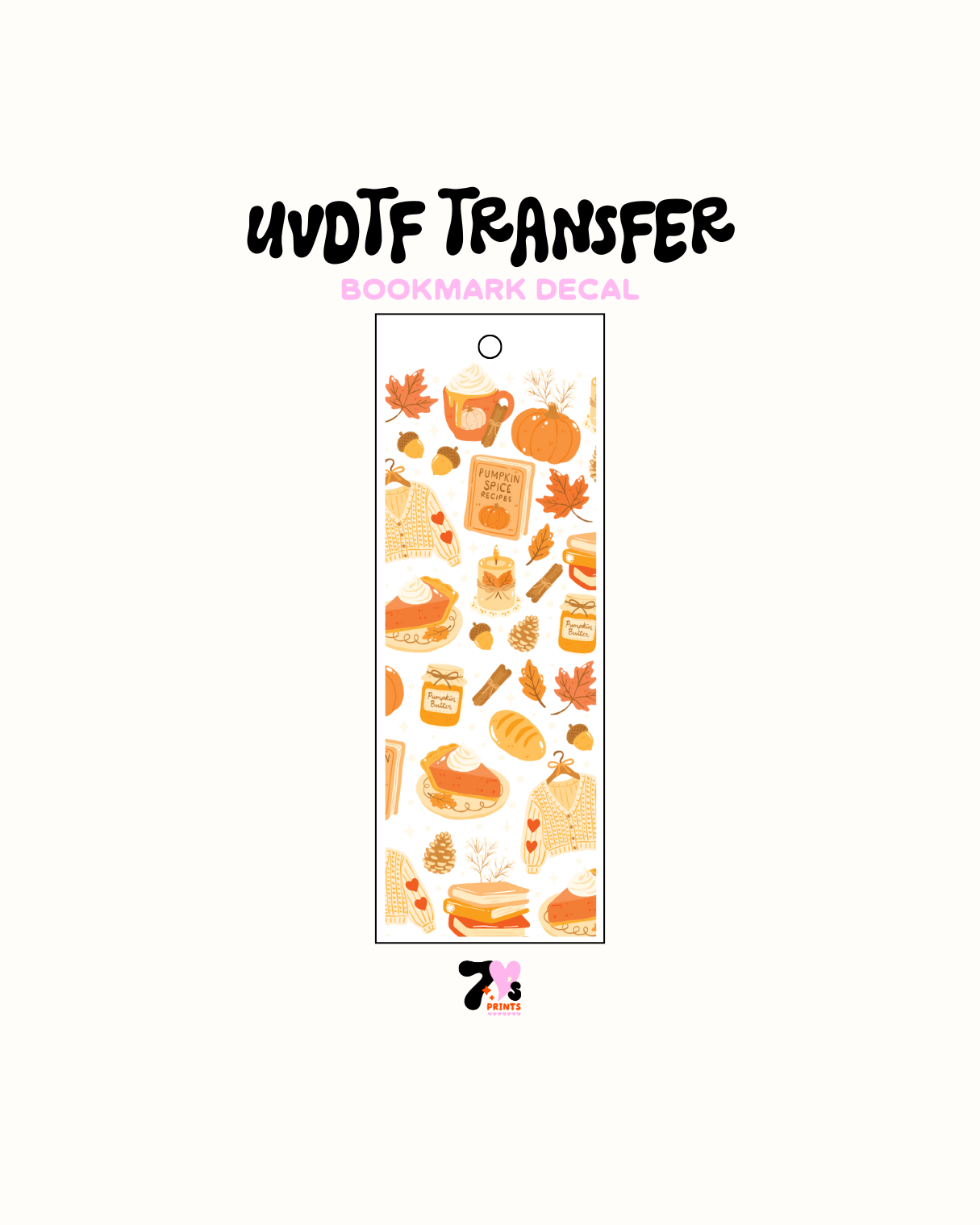 Fall Vibes - UVDTF Bookmark Decal