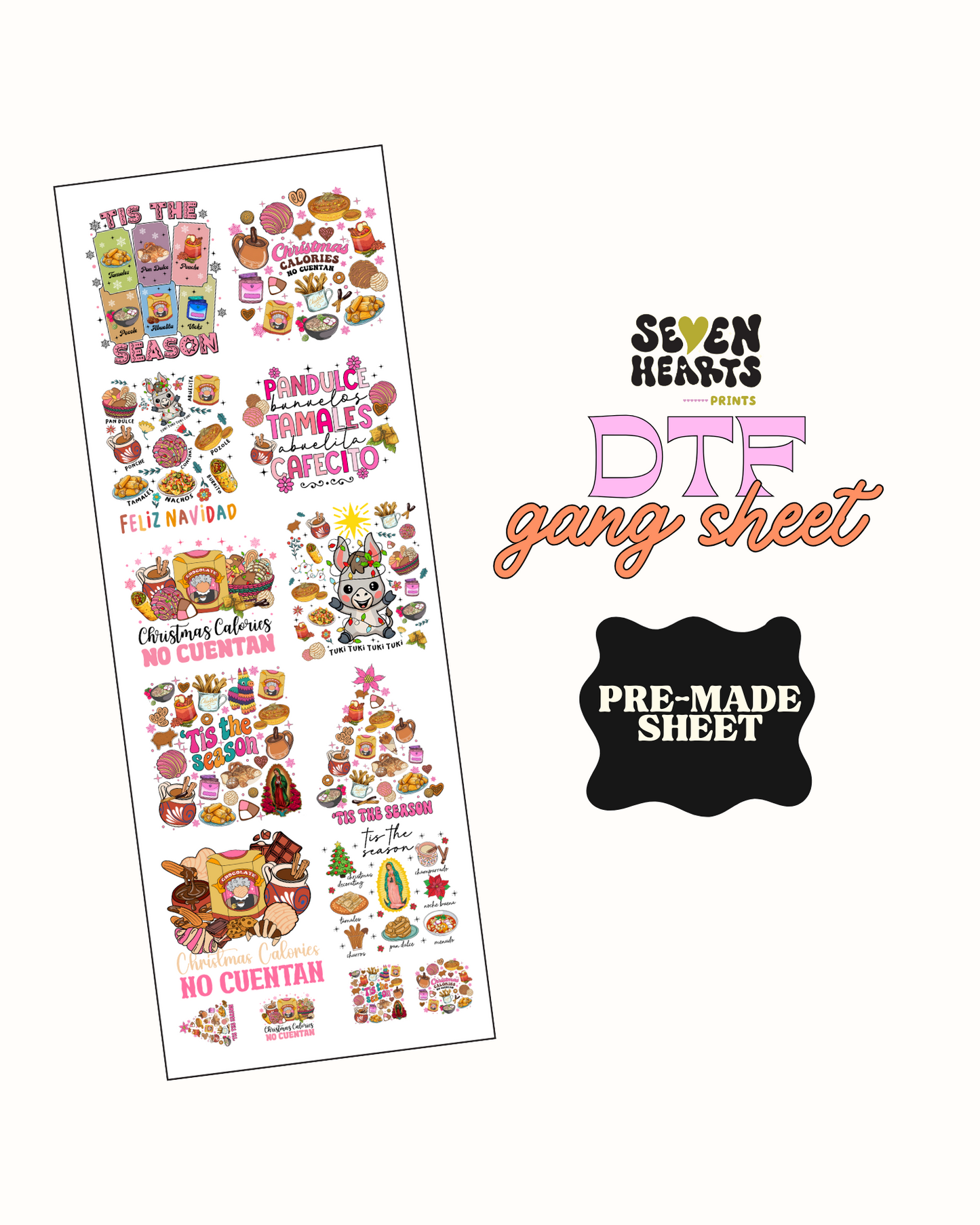 Feliz Navidad - Pre Made DTF Gang sheet