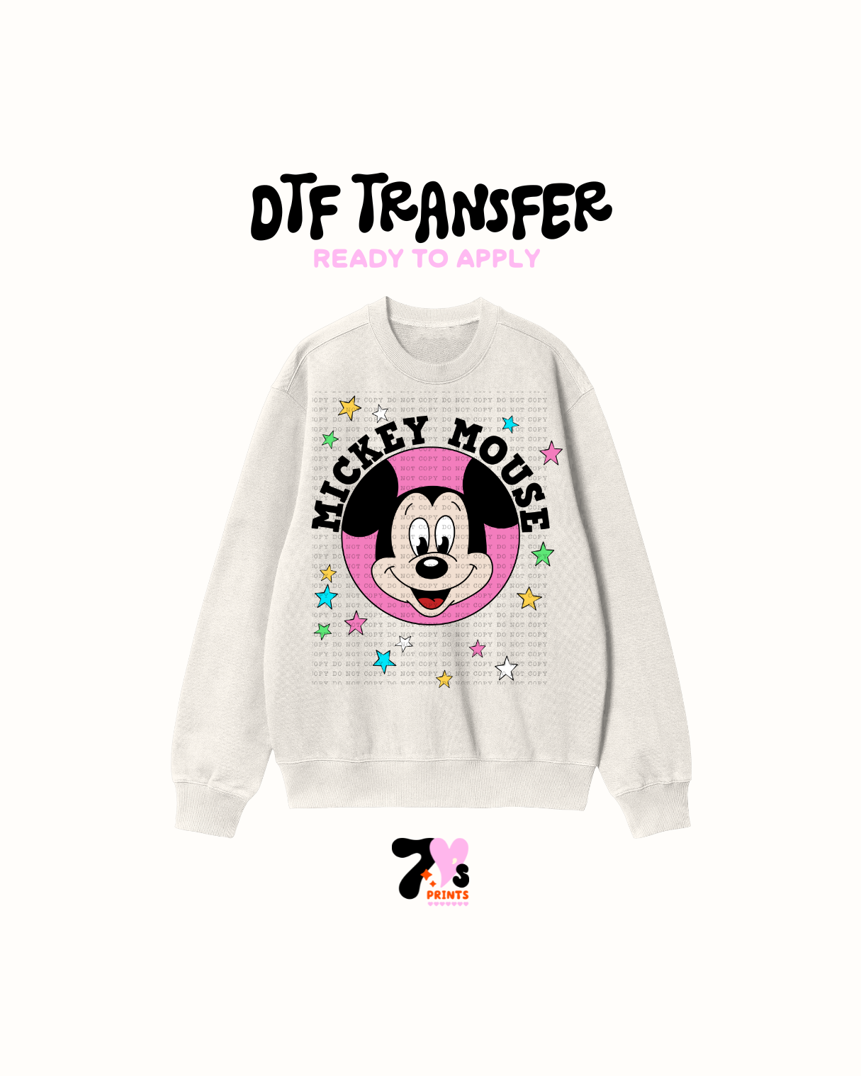 Mouse (pink) - DTF Transfer