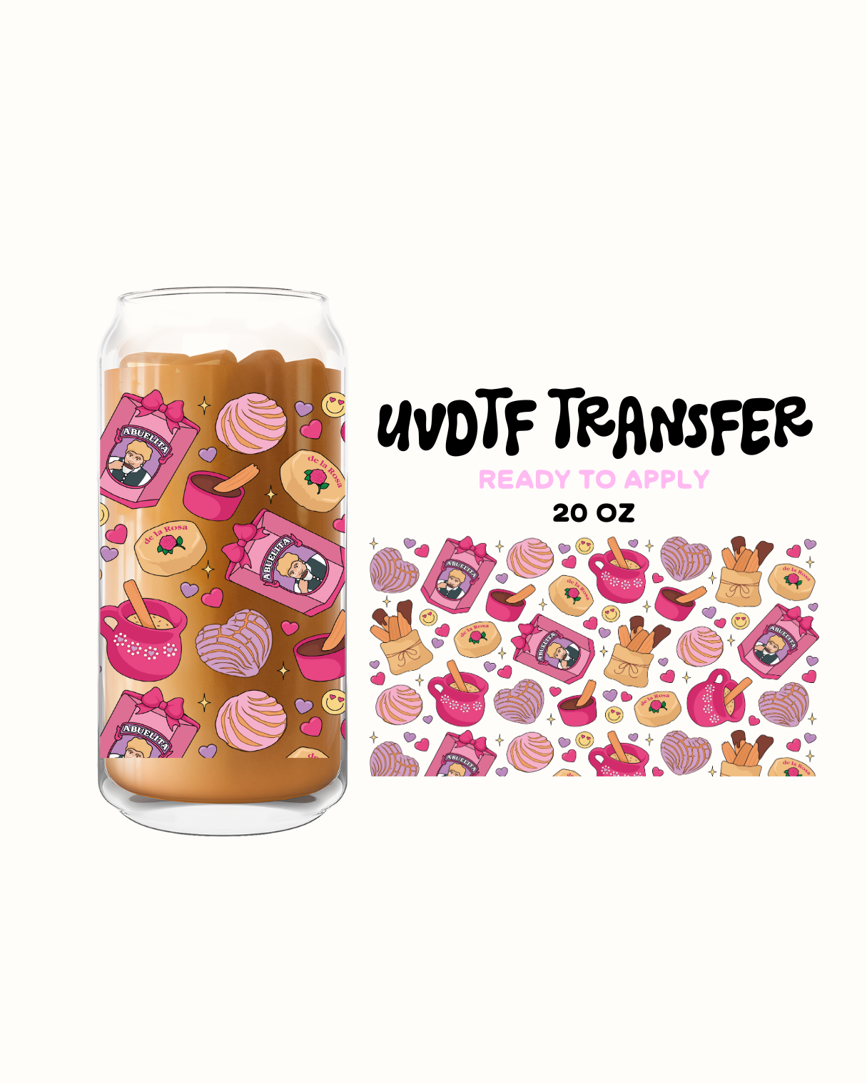 Abuelita and cochas - UVDTF 20oz Cup Wrap