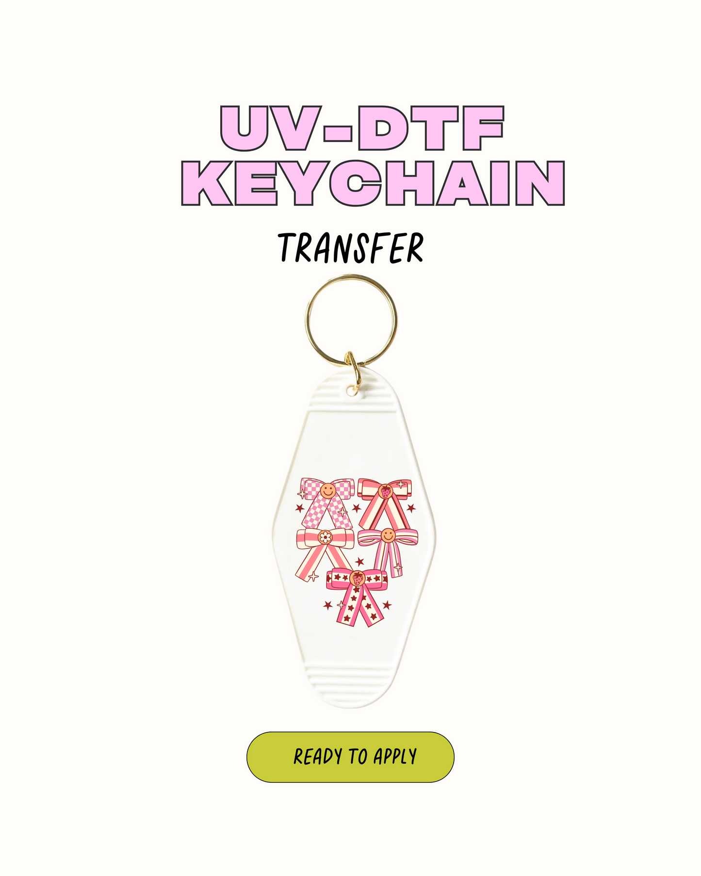 Little cute Bows - UVDTF Keychain