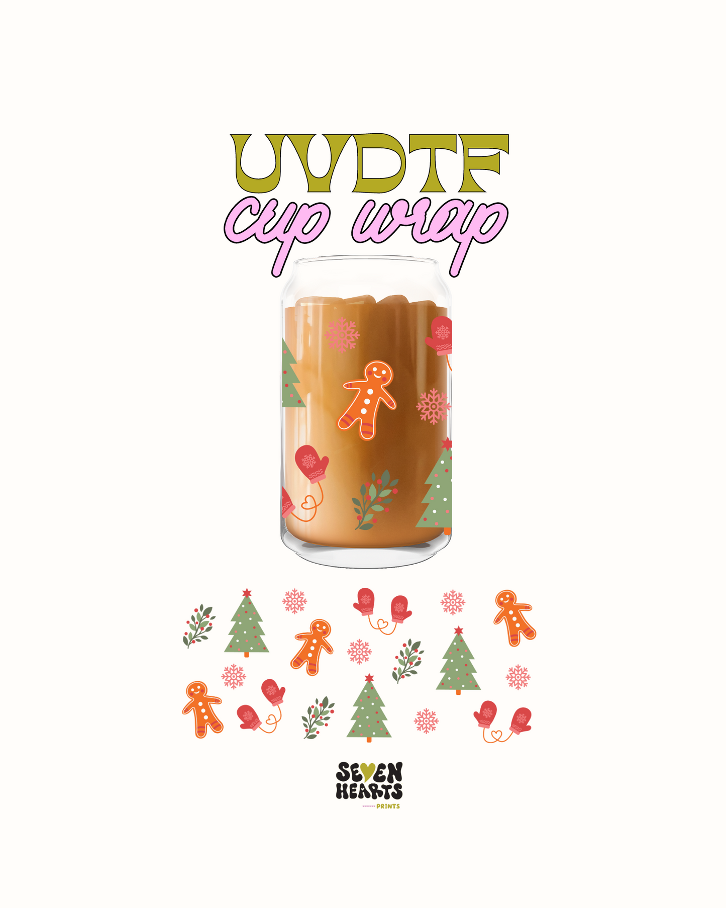 Vintage Christmas - UVDTF Cup Wrap