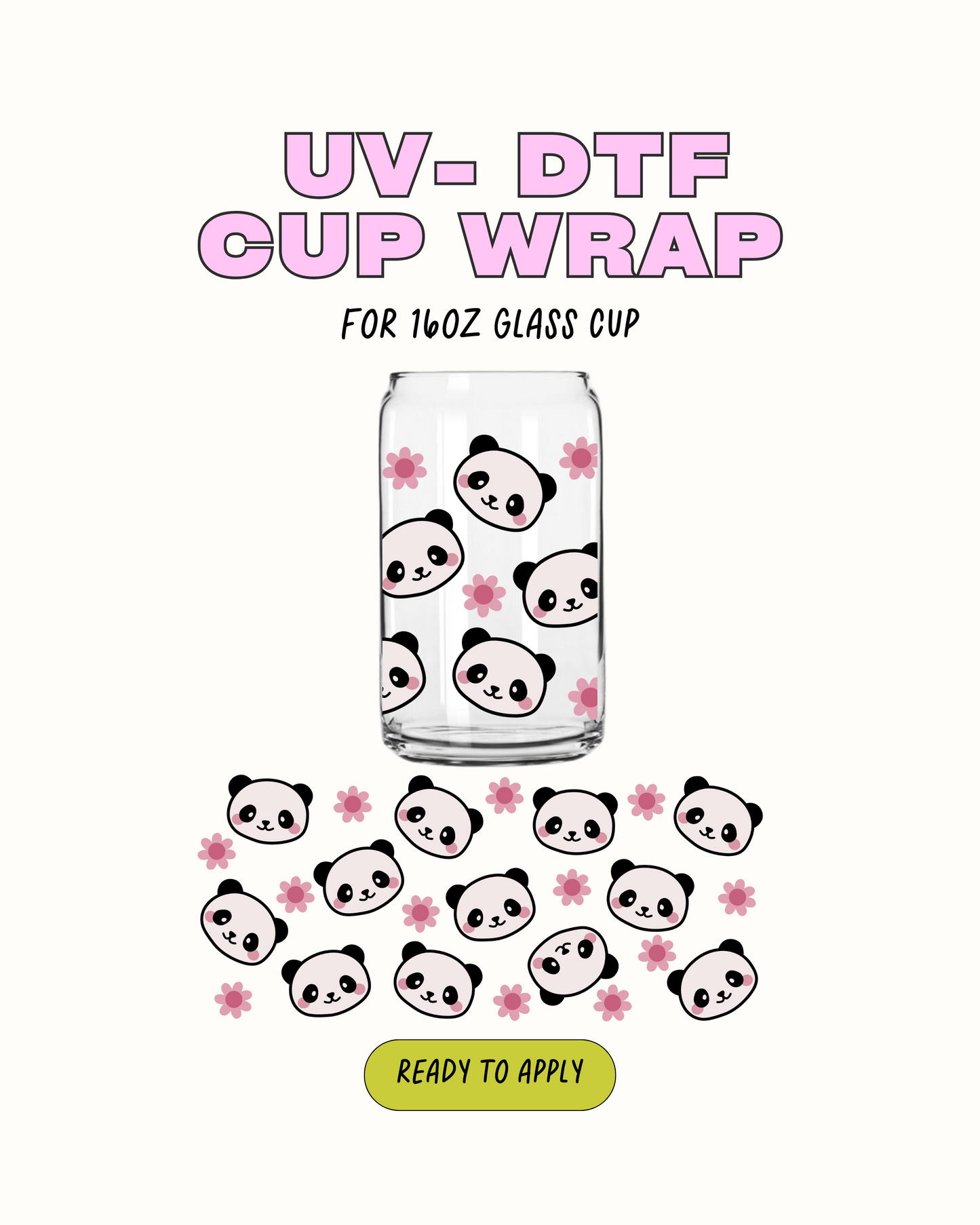 Cute Panda - UVDTF